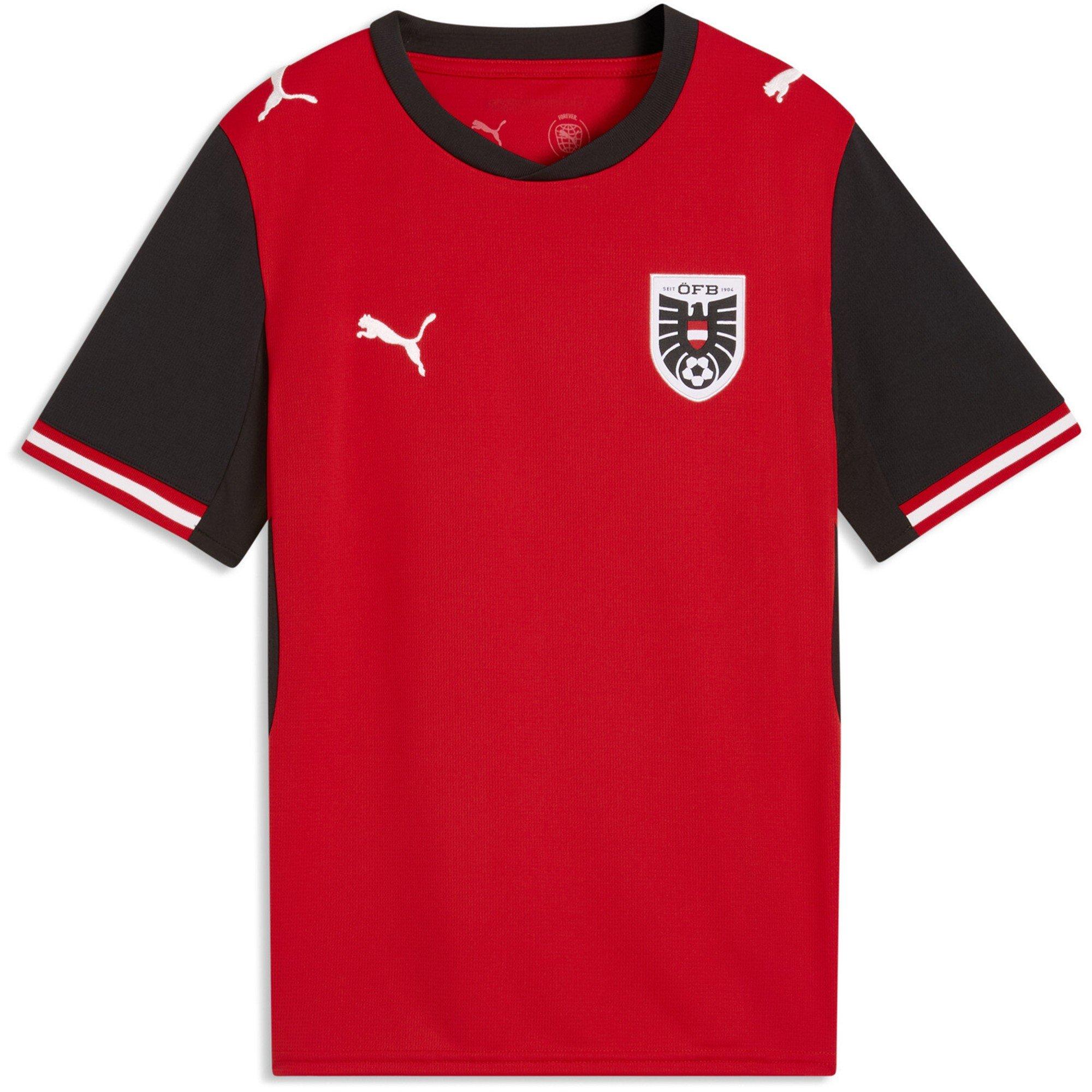 Red/Black - Puma - Austria Home Shirt World Cup 2026 Juniors - 1
