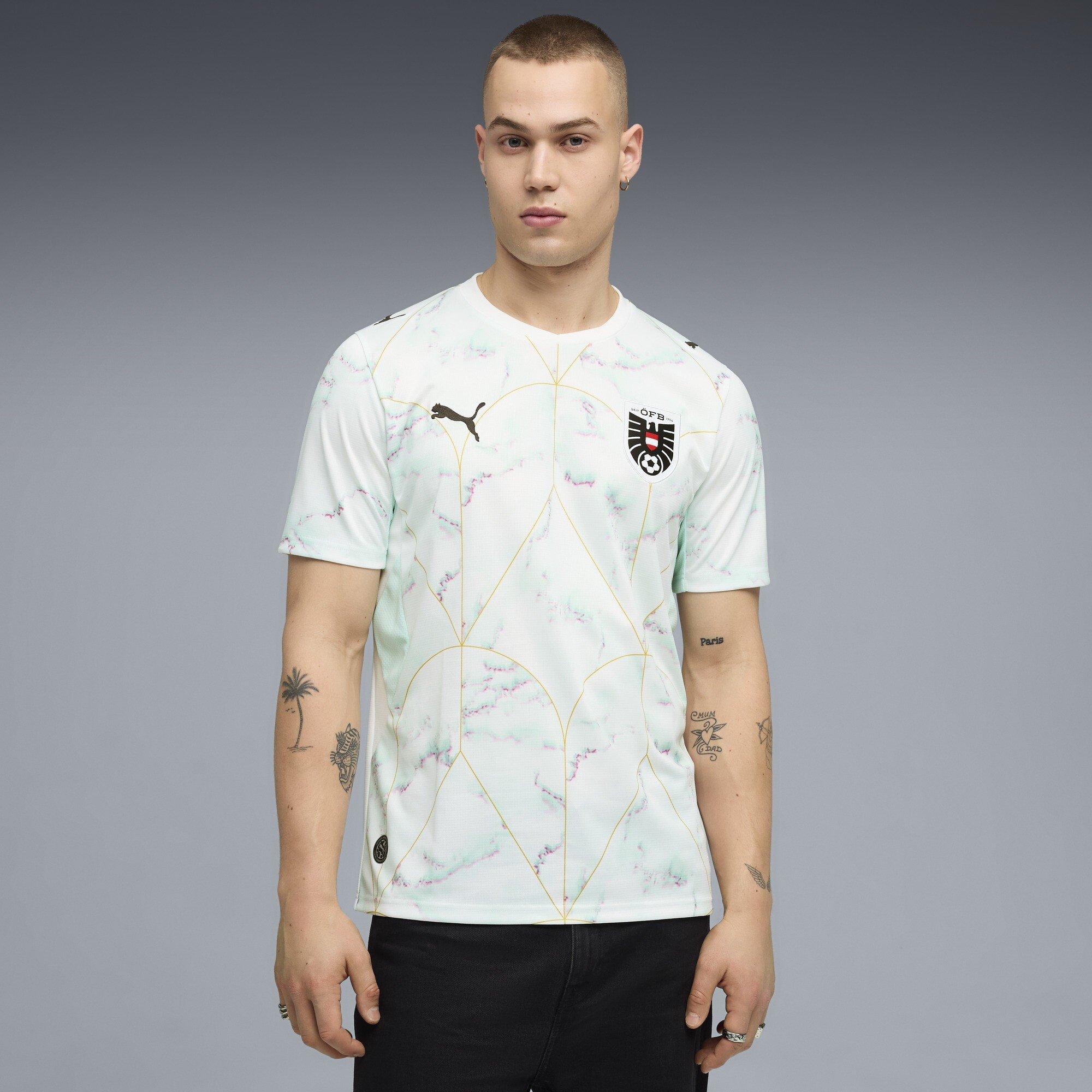Wit/Mint - Puma - Men's Austria 2026 Football Shirt - 3