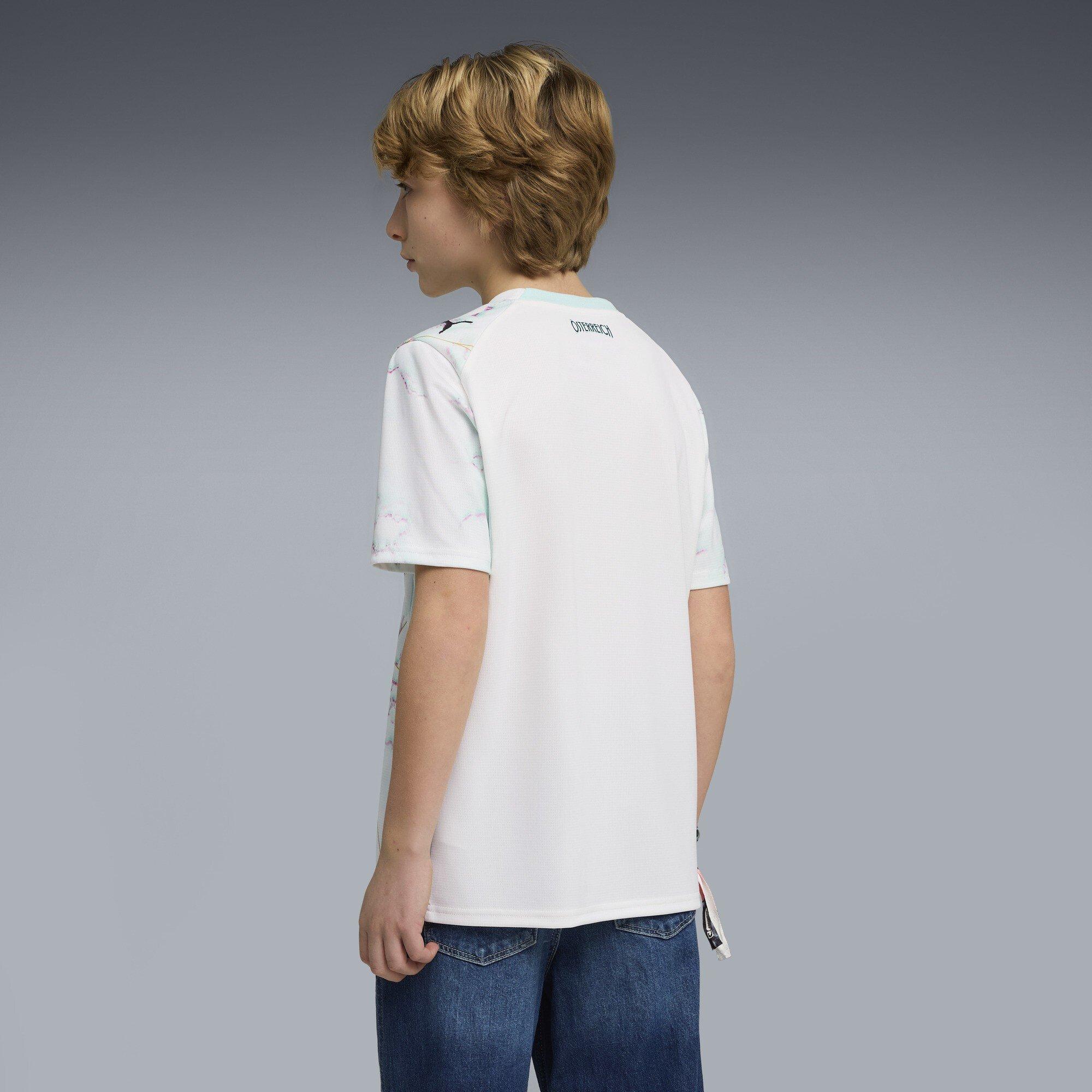 Wit/Mint - Puma - Kids' Austria 2026 Football Shirt - 5