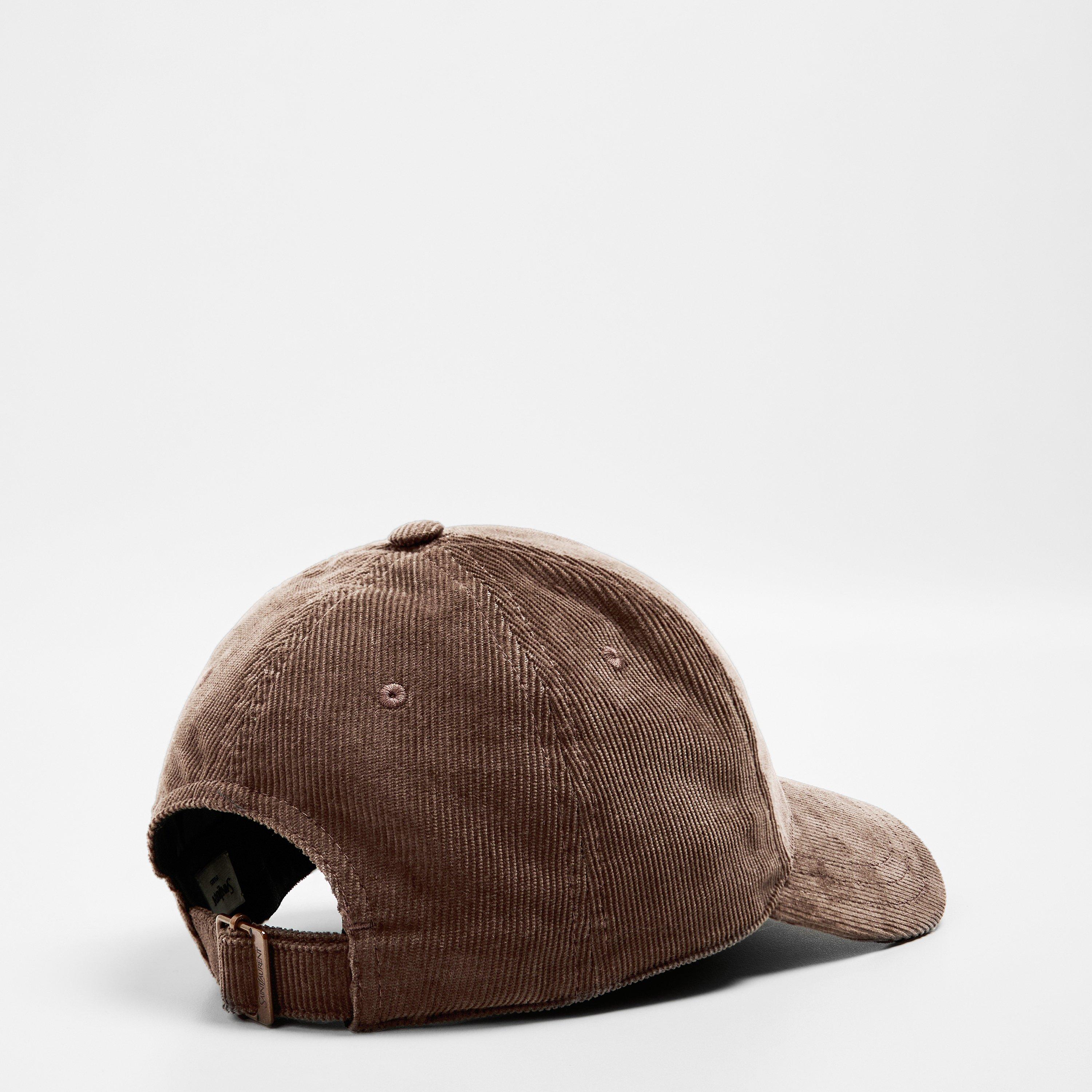 Kaki - Saint Laurent - Women's Cord Baseball Cap - 2
