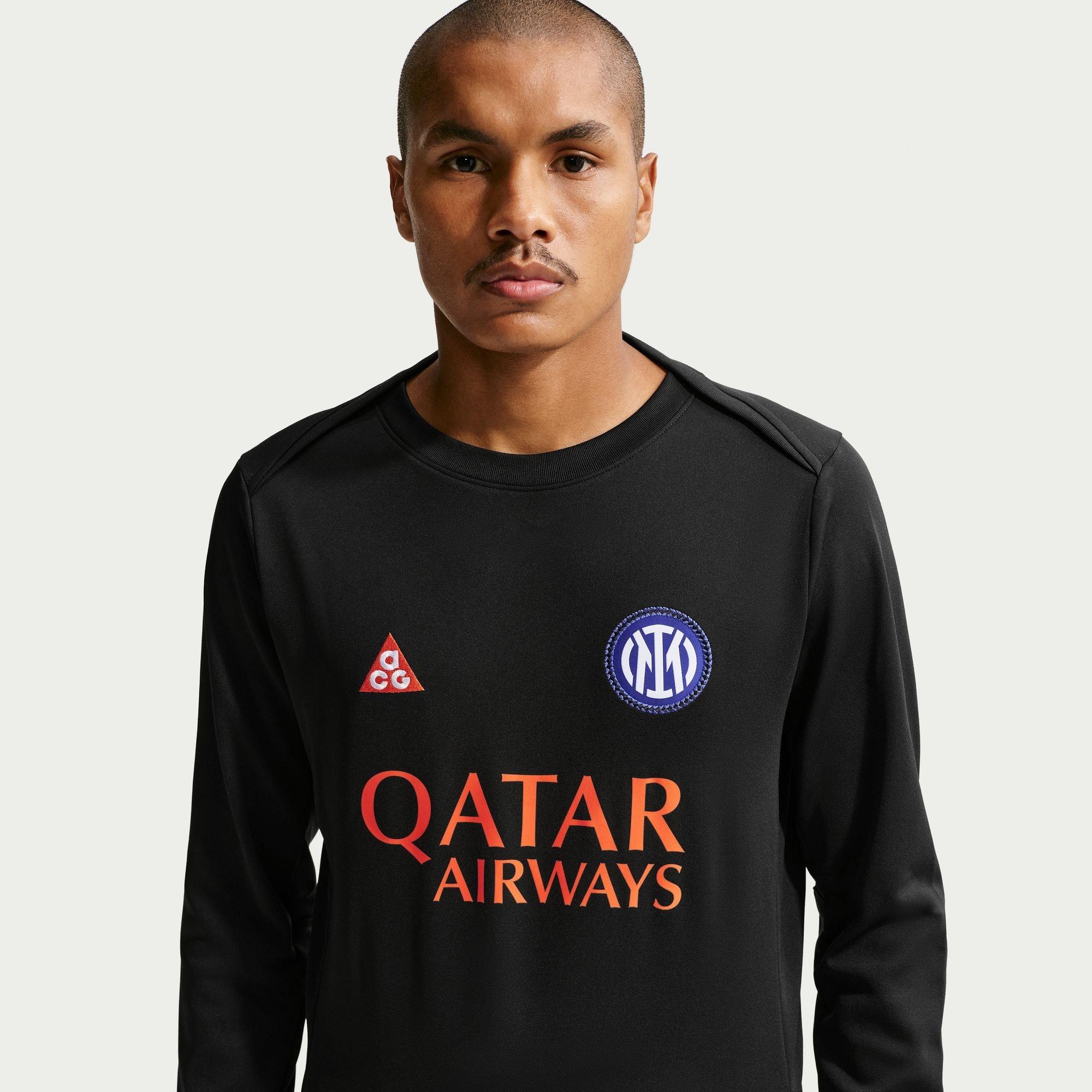 Black/Orange - Nike - Mens Inter Milan x ACG Pre-Match Drill Top - 1