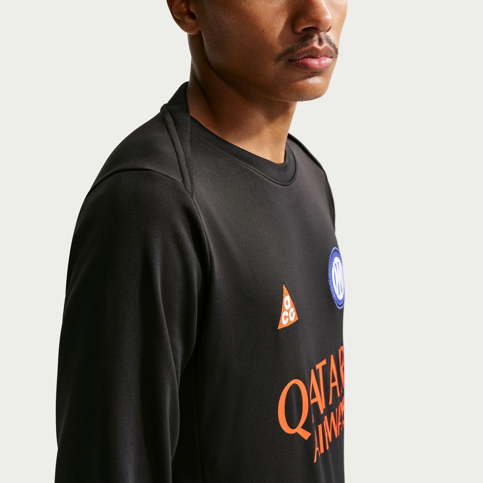 Black/Orange - Nike - Mens Inter Milan x ACG Pre-Match Drill Top - 3