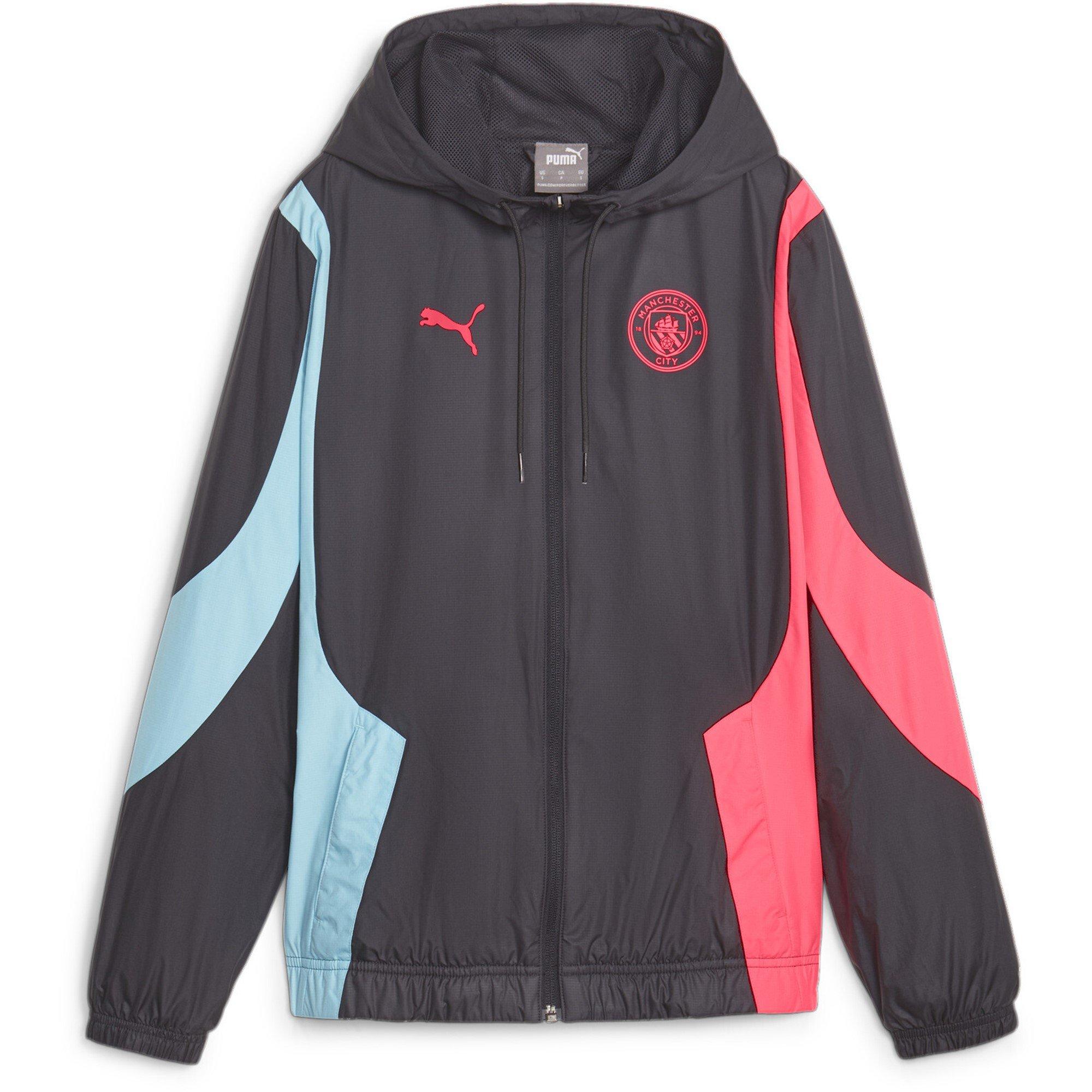 Dark Navy - Puma - Women's MCFC Prematch Woven Anthem Tracksuit Top - 1