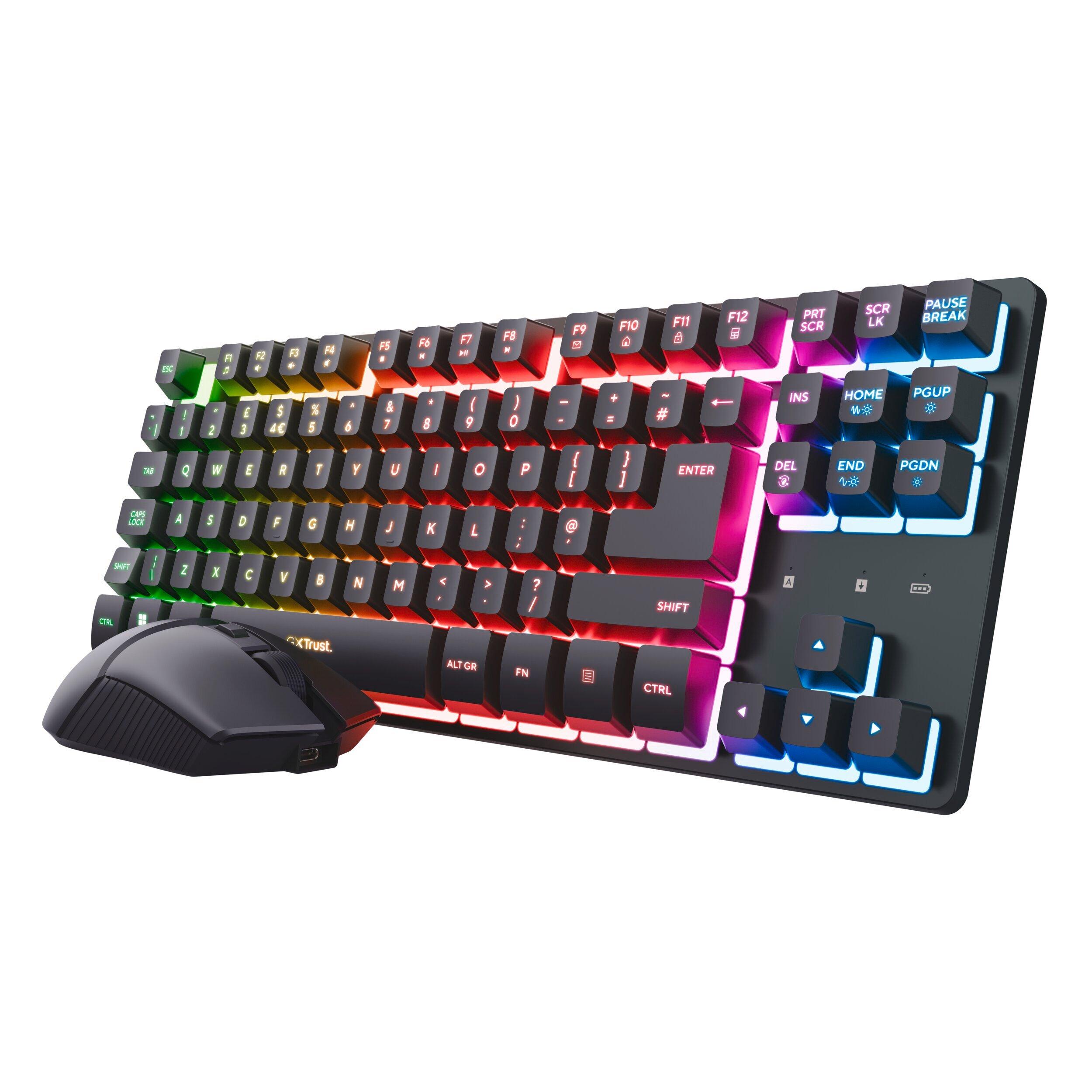 Trust  Gxt 832 Thado Wireless Tkl Keyboard & Mouse Combo - Black - Mint