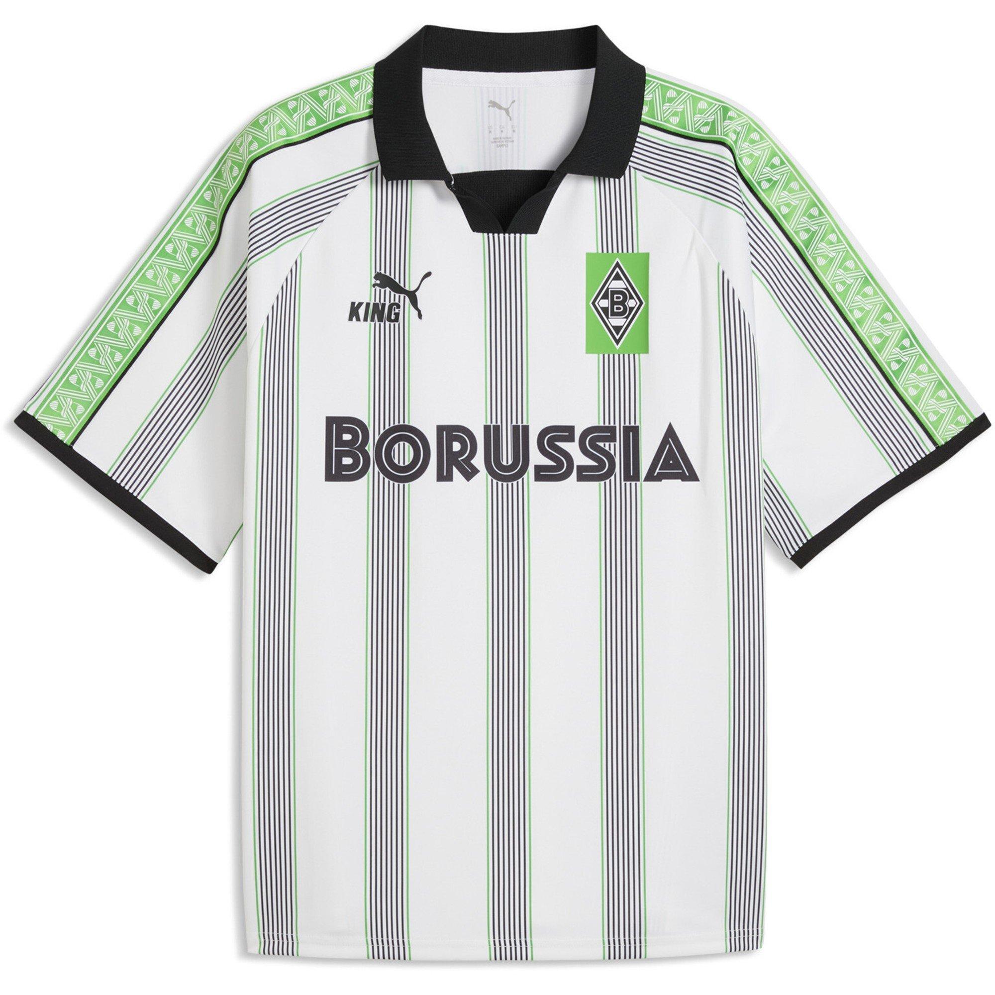 White/Green - Puma - Men's Borussia Monchengladbach Licensed Retro Football Shirt - 1