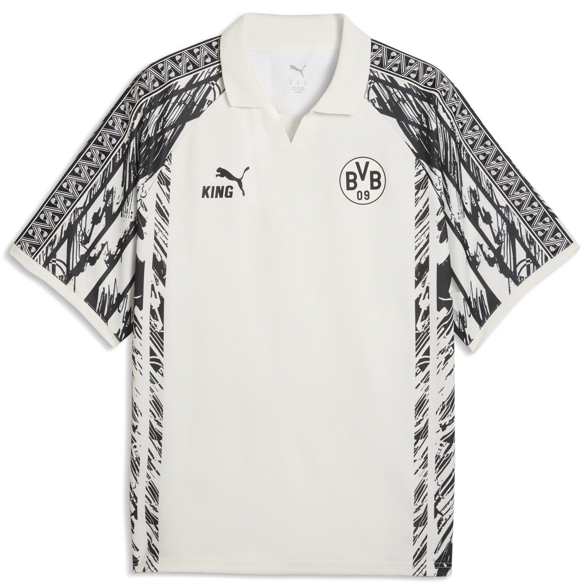 White/Black - Puma - Men's Borussia Dortmund Licensed Retro Football Shirt - 1
