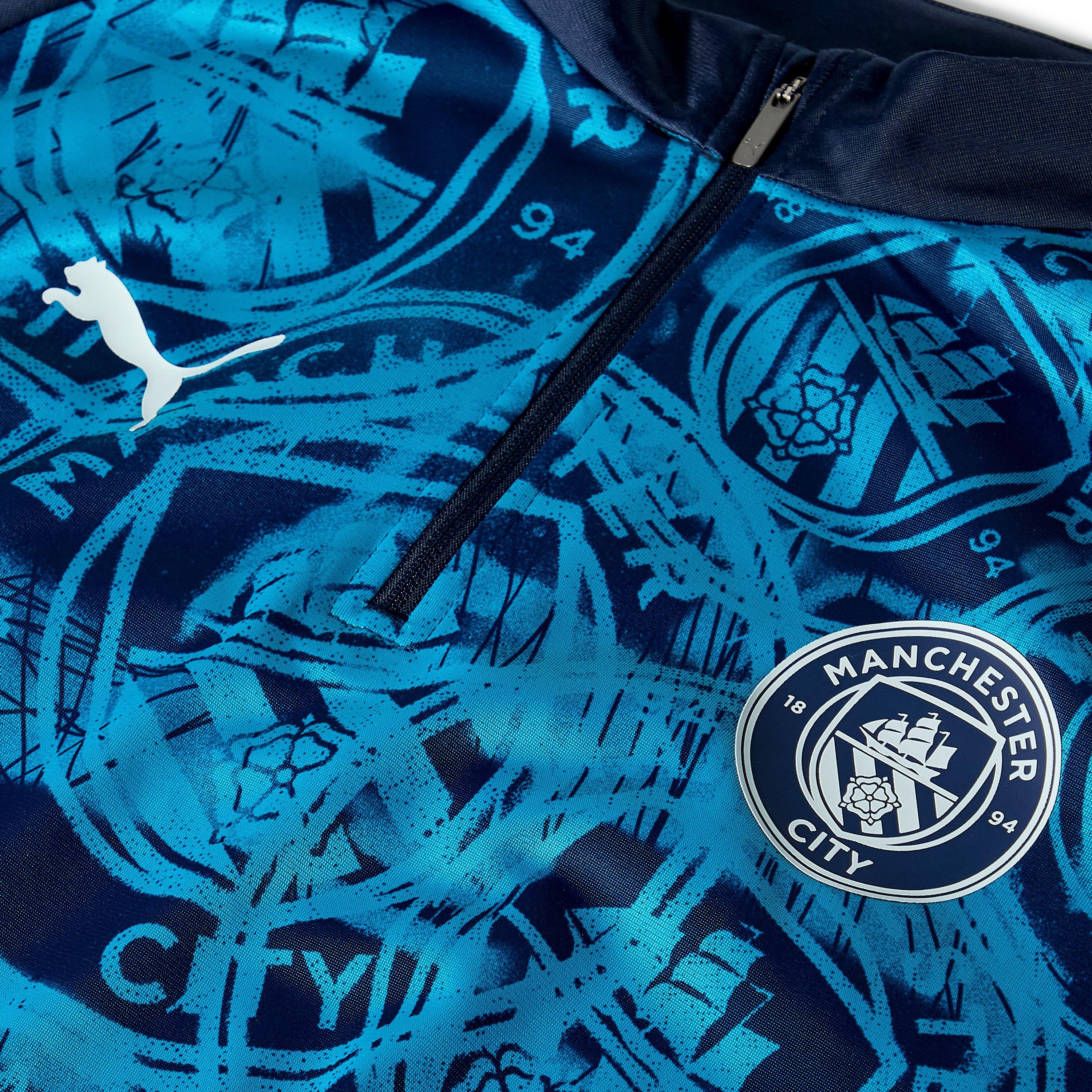 Navy/Blue - Puma - Men's Manchester City Licensed Drill Top - 5