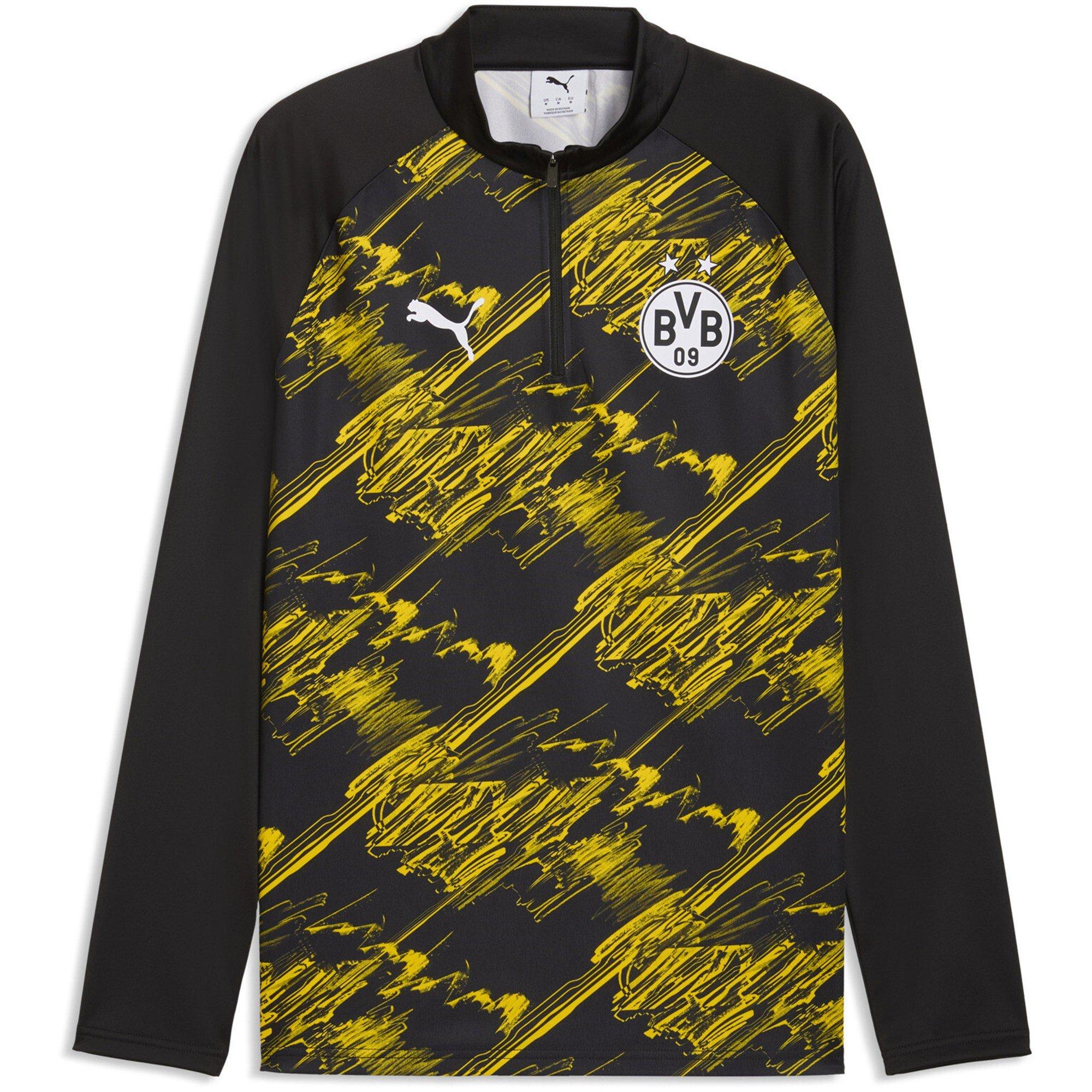 Black/Yellow - Puma - Mens Borussia Dortmund Licensed Drill Top 2025 2026 - 1