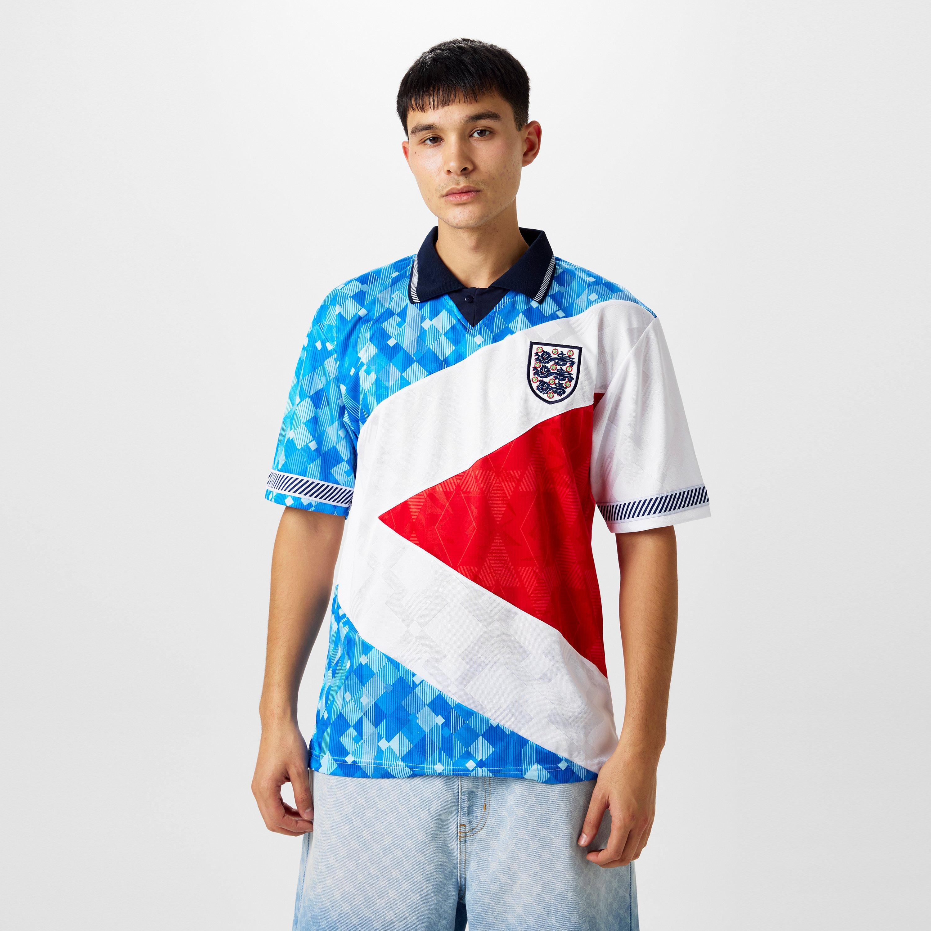 Blue - Score Draw - England 1990 Mash Up Retro Football Shirt - 3