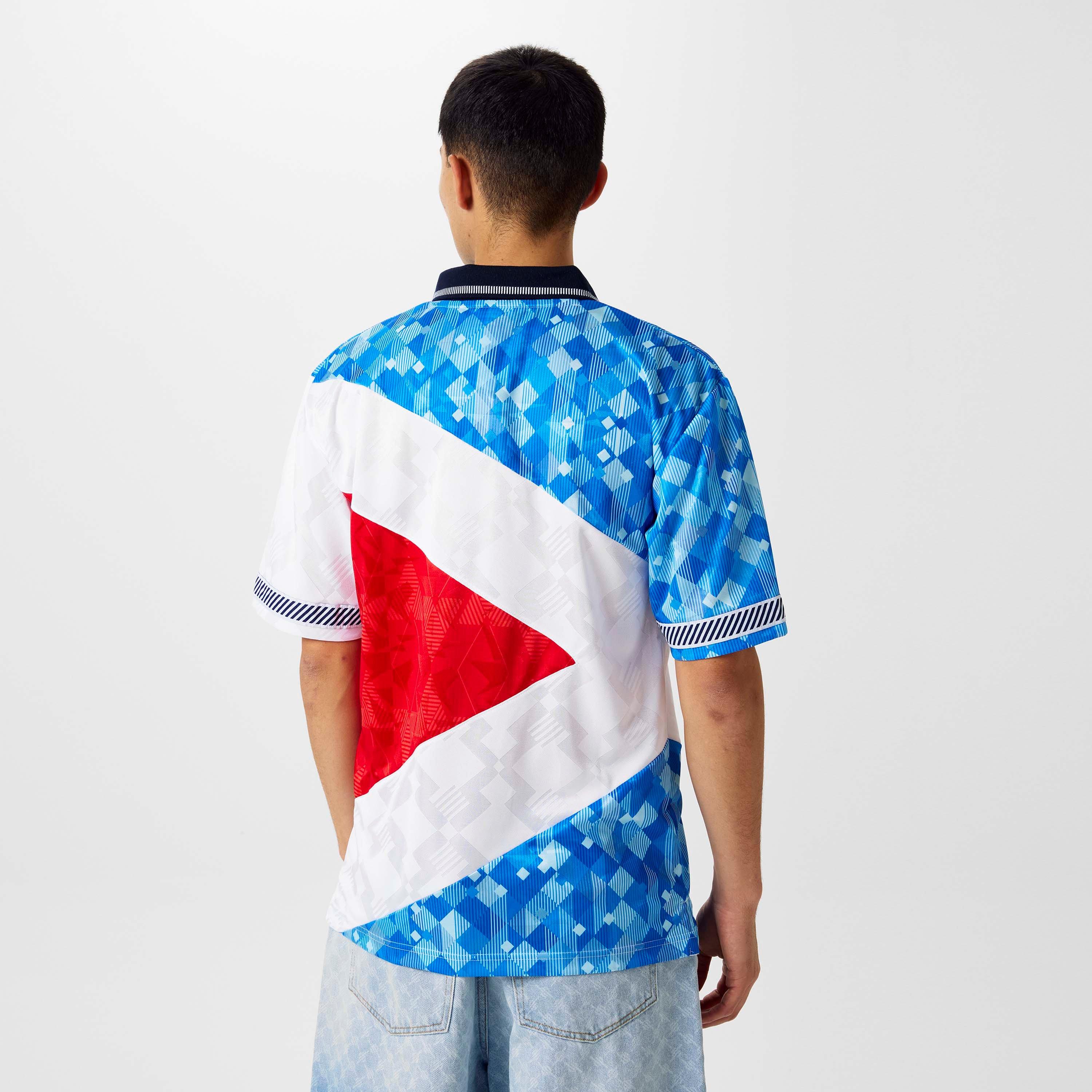 Blue - Score Draw - England 1990 Mash Up Retro Football Shirt - 4