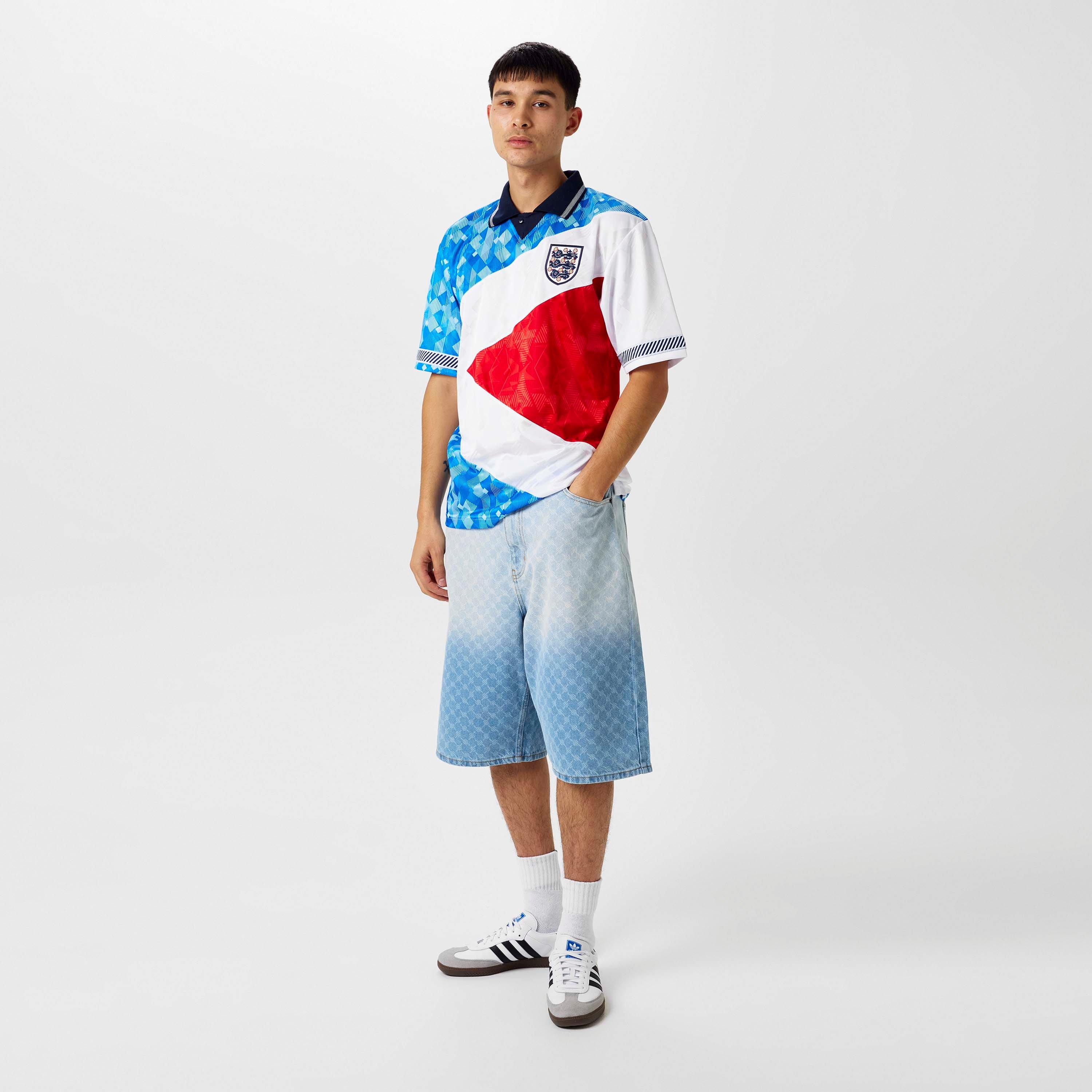 Blue - Score Draw - England 1990 Mash Up Retro Football Shirt - 6