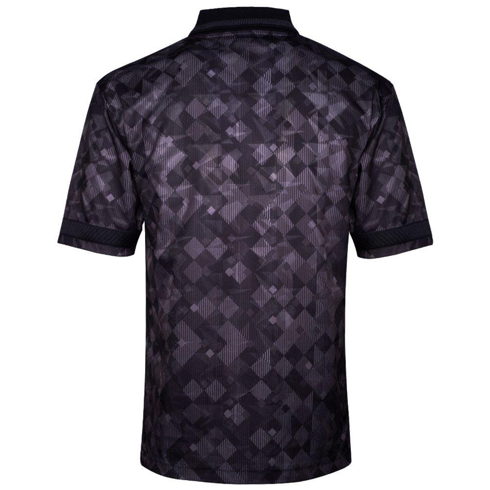 Black - Score Draw - England 1990 Black Out Retro Shirt - 2