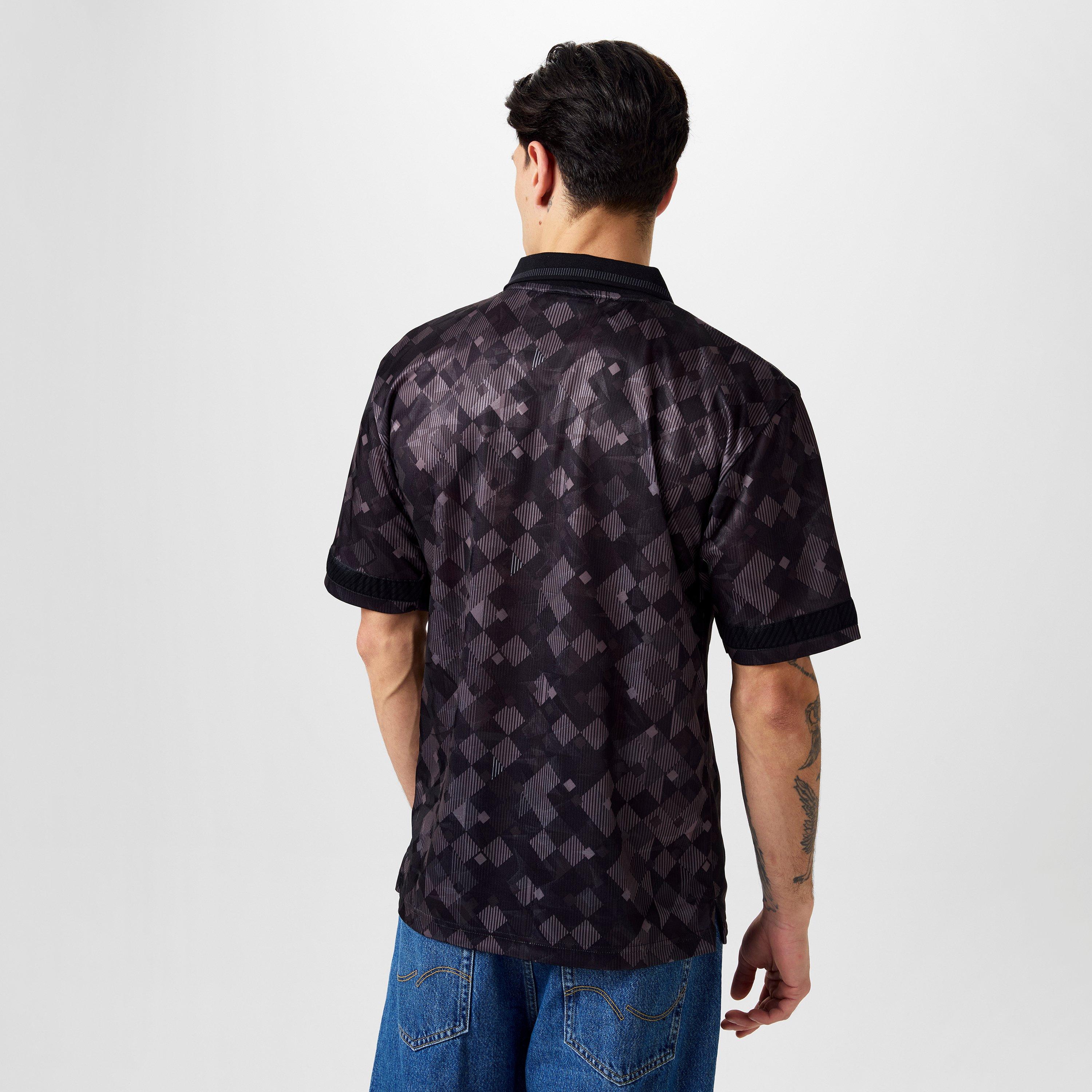 Black - Score Draw - England 1990 Black Out Retro Shirt - 4