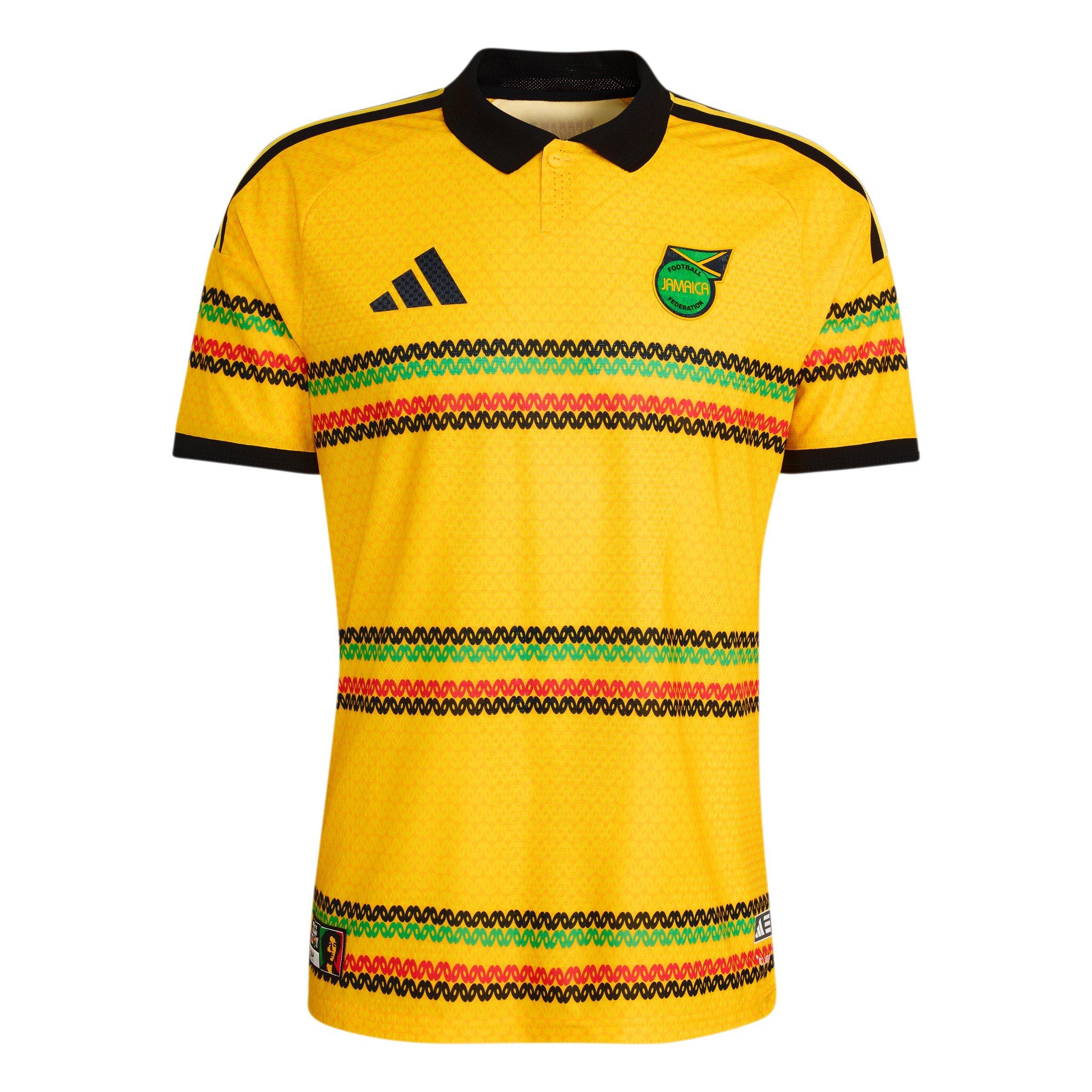 Adidas Men's Jamaica Authentic Home Shirt 2026 - Gold/Green - L