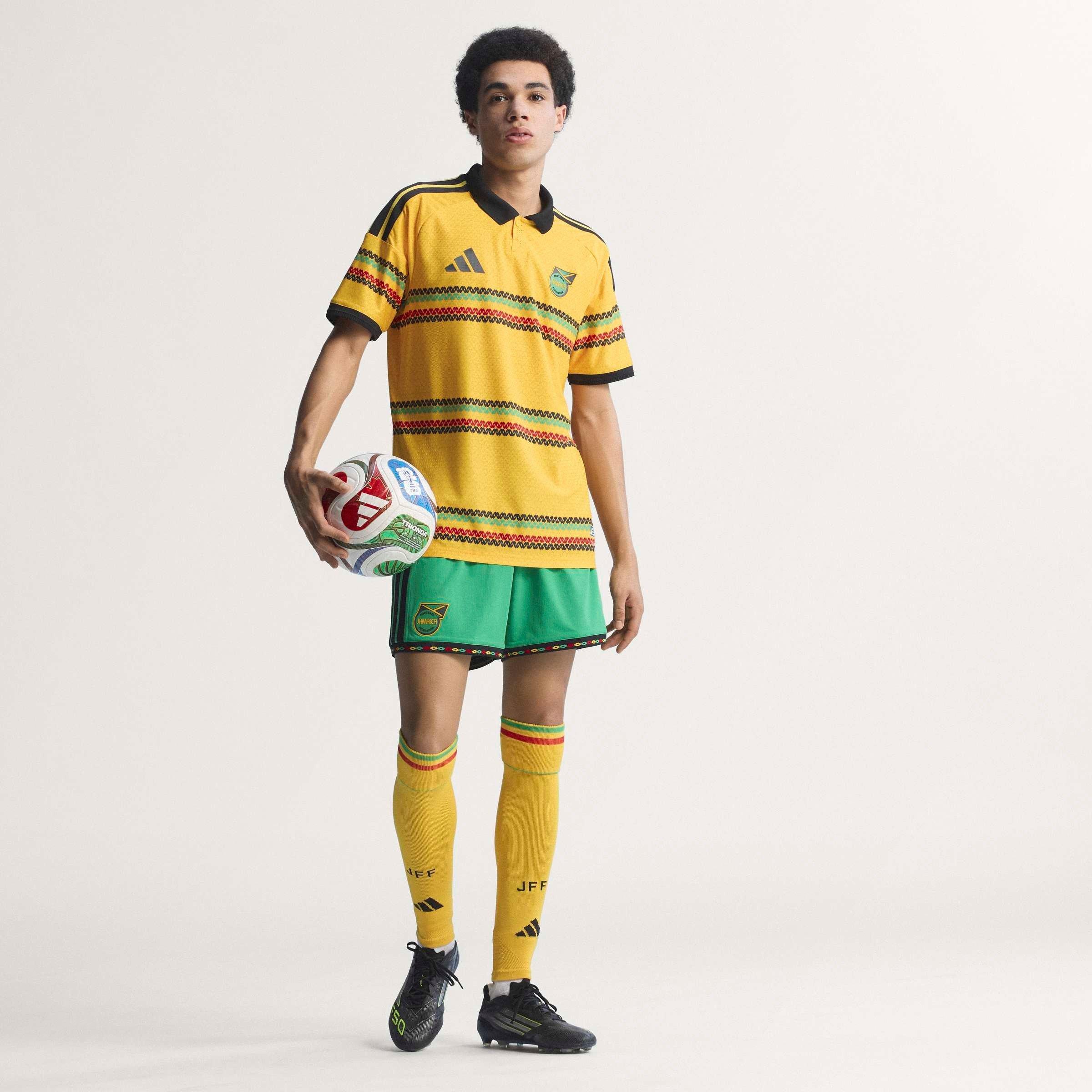 Gold/Green - adidas - Mens Jamaica Authentic Home Shirt 2026 - 15