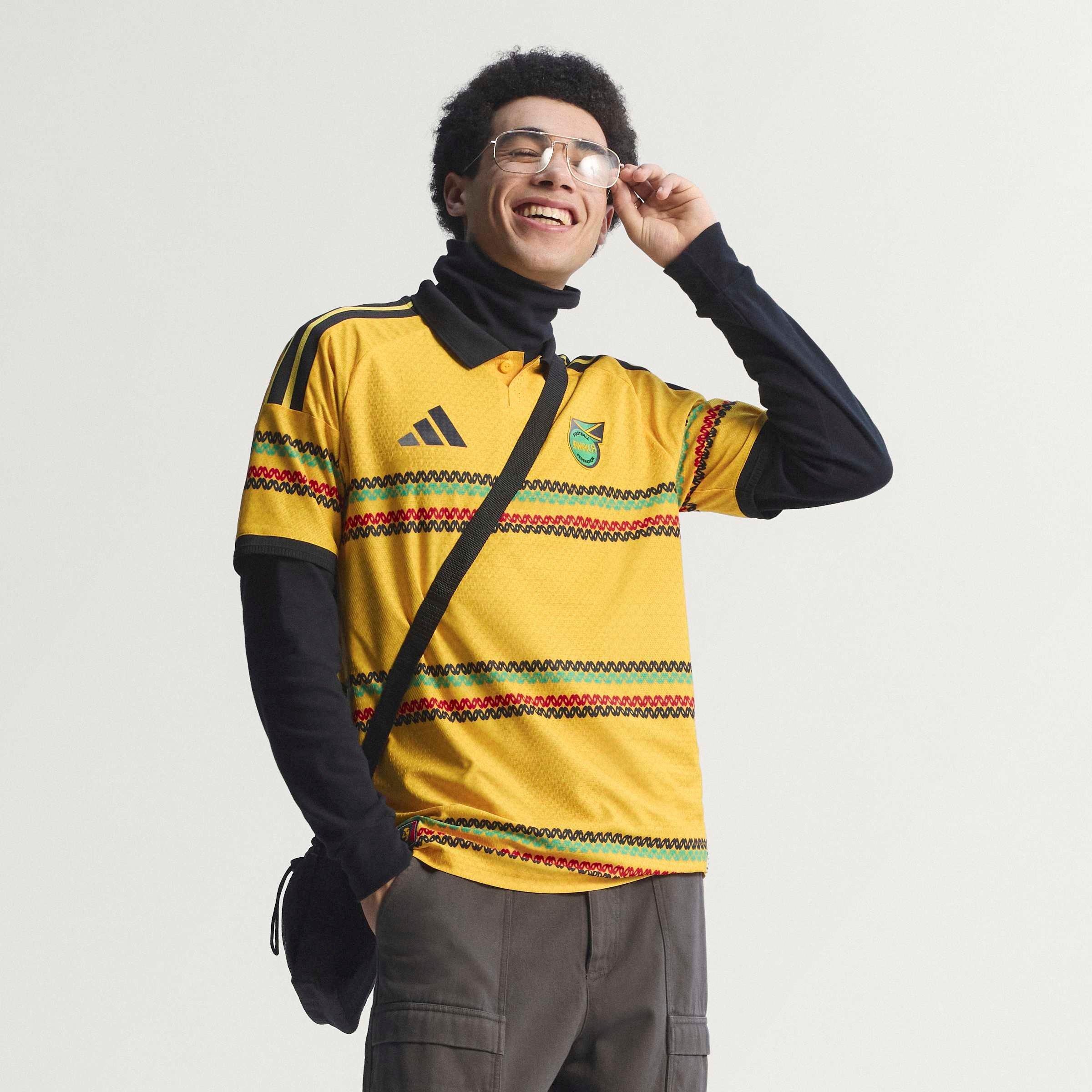 Gold/Green - adidas - Mens Jamaica Authentic Home Shirt 2026 - 9