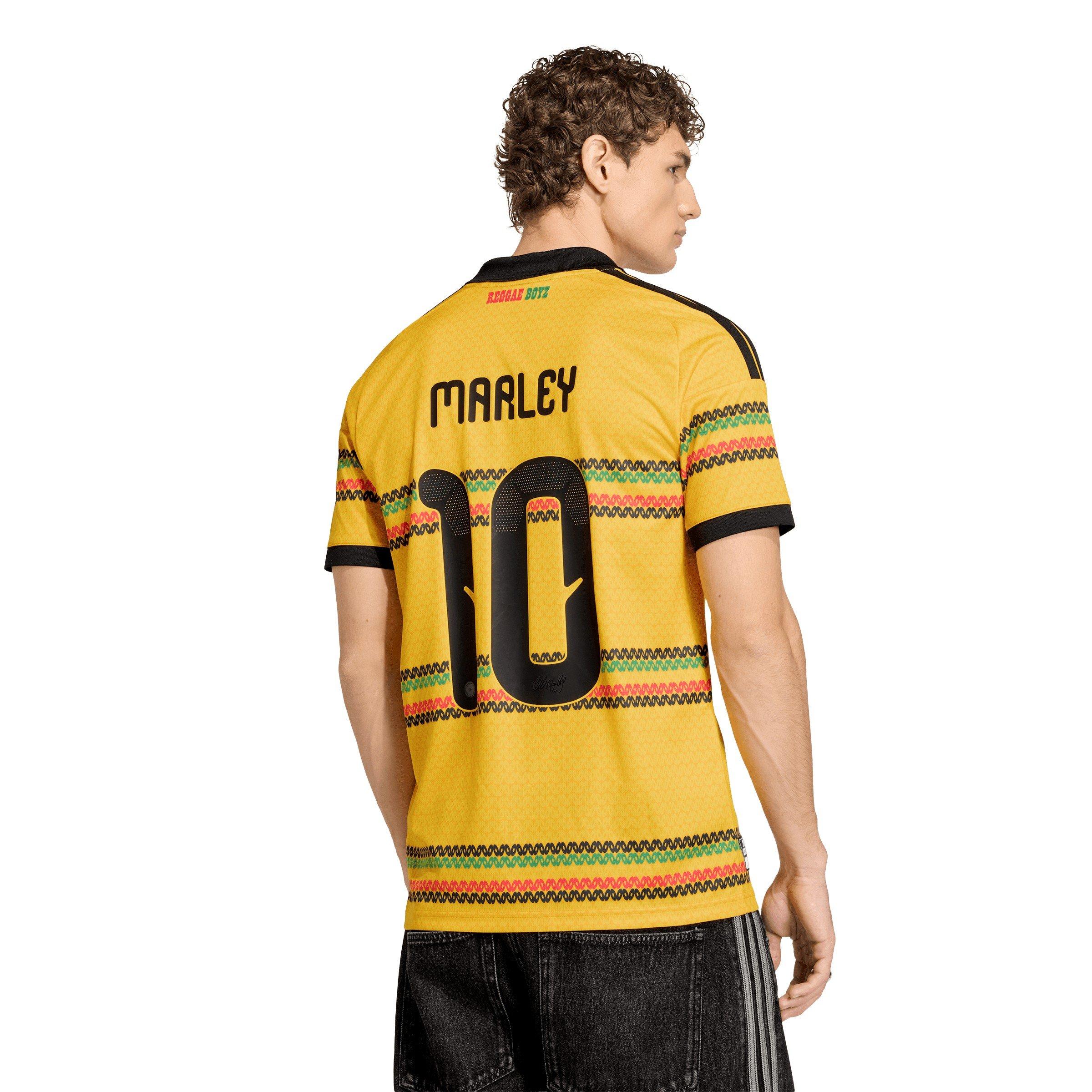 Gold/Green - adidas - Mens Jamaica Marley 10 Home Shirt 2026 - 4
