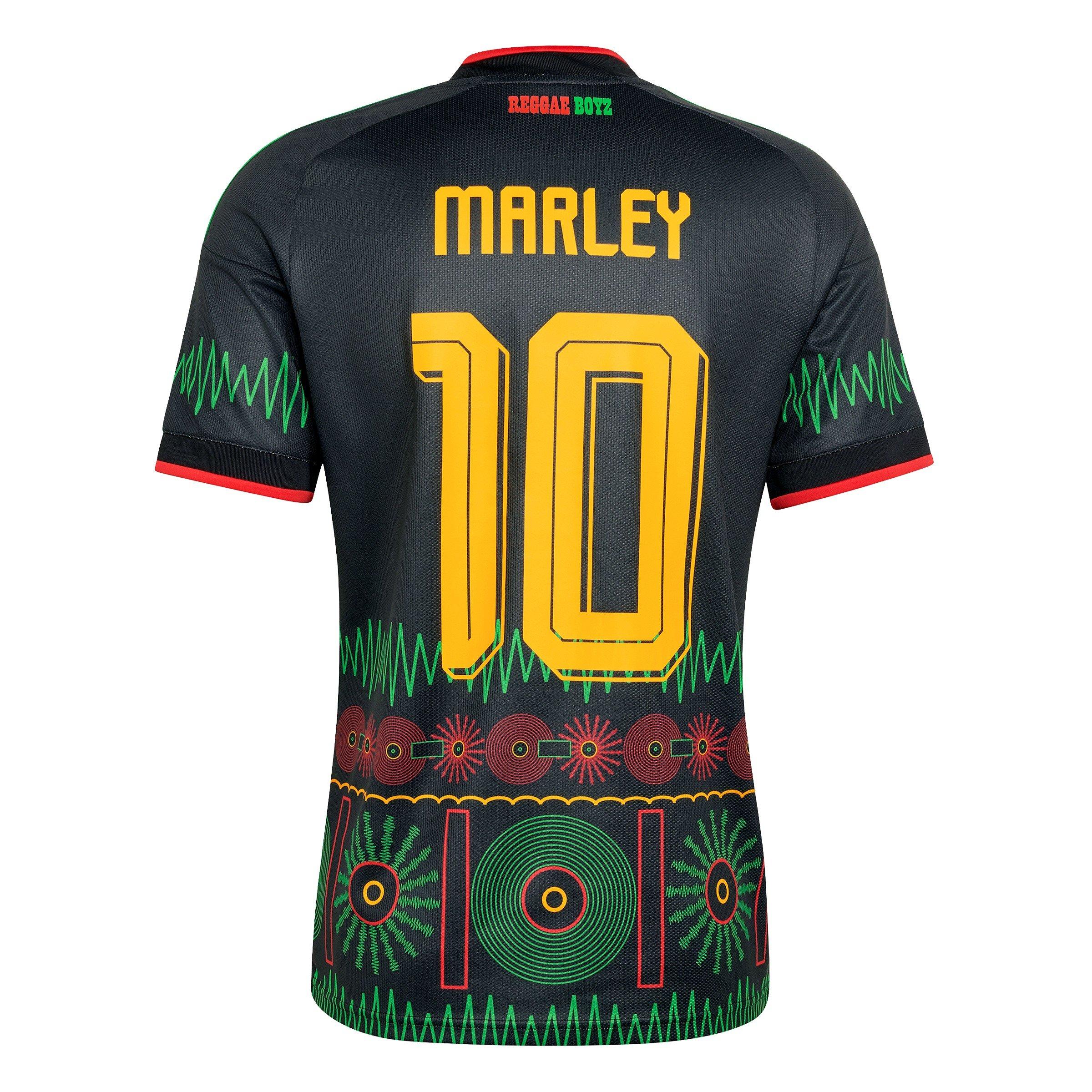 Black/Yellow - adidas - Mens Jamaica Marley 10 Away Shirt 2026 - 2