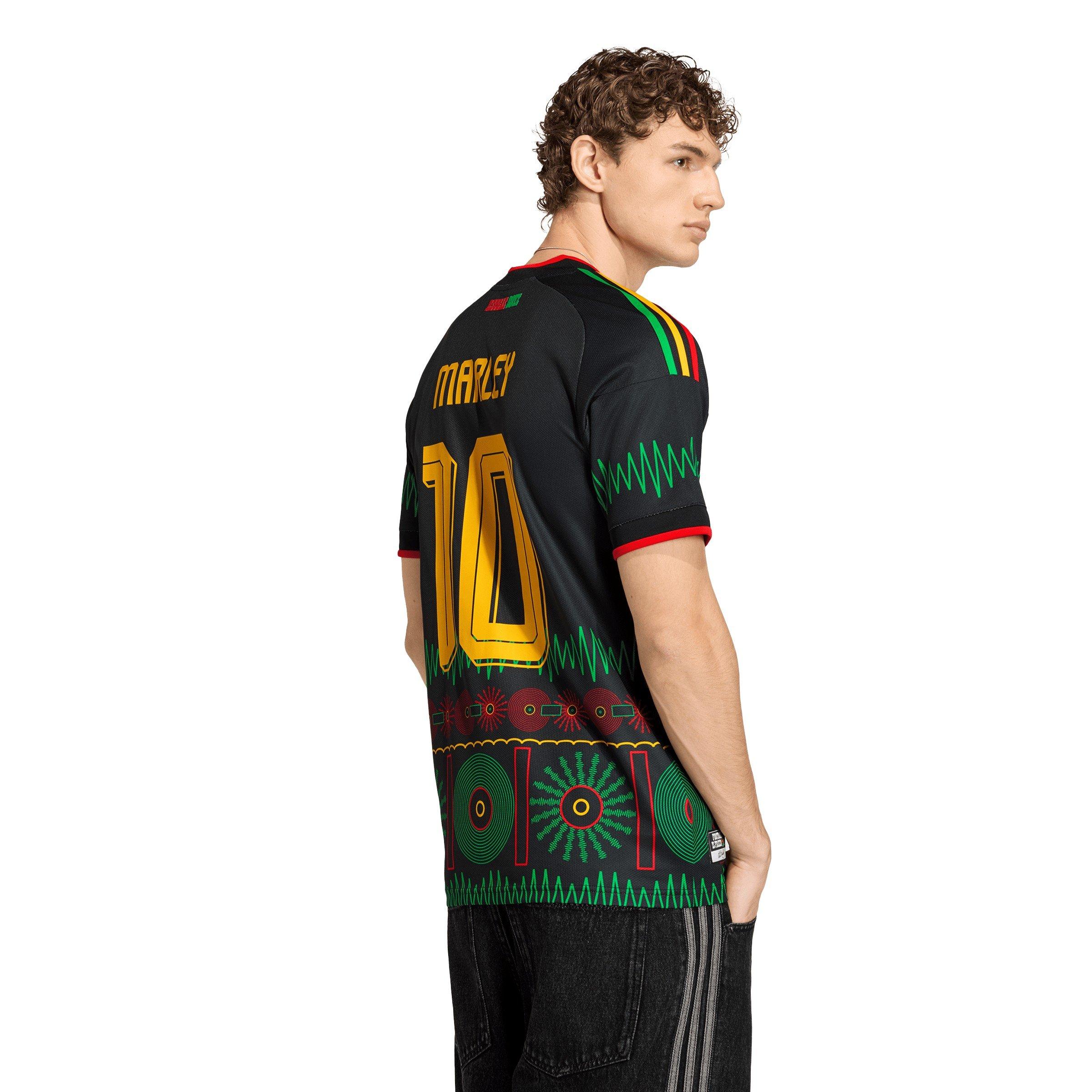 Black/Yellow - adidas - Mens Jamaica Marley 10 Away Shirt 2026 - 4