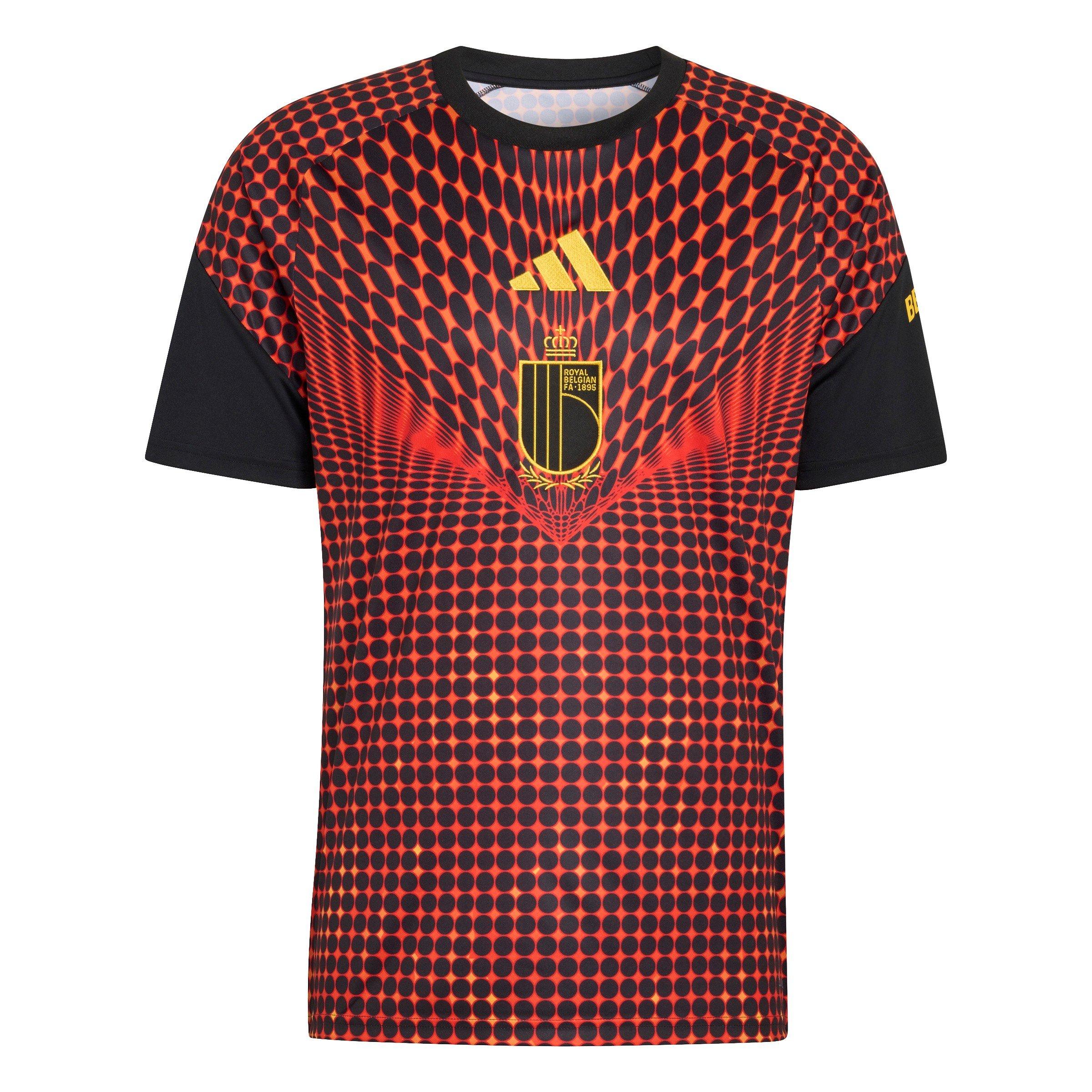 Black/Red - adidas - Mens Belgium 2026 Pre-Match Short-Sleeve T-Shirt - 1