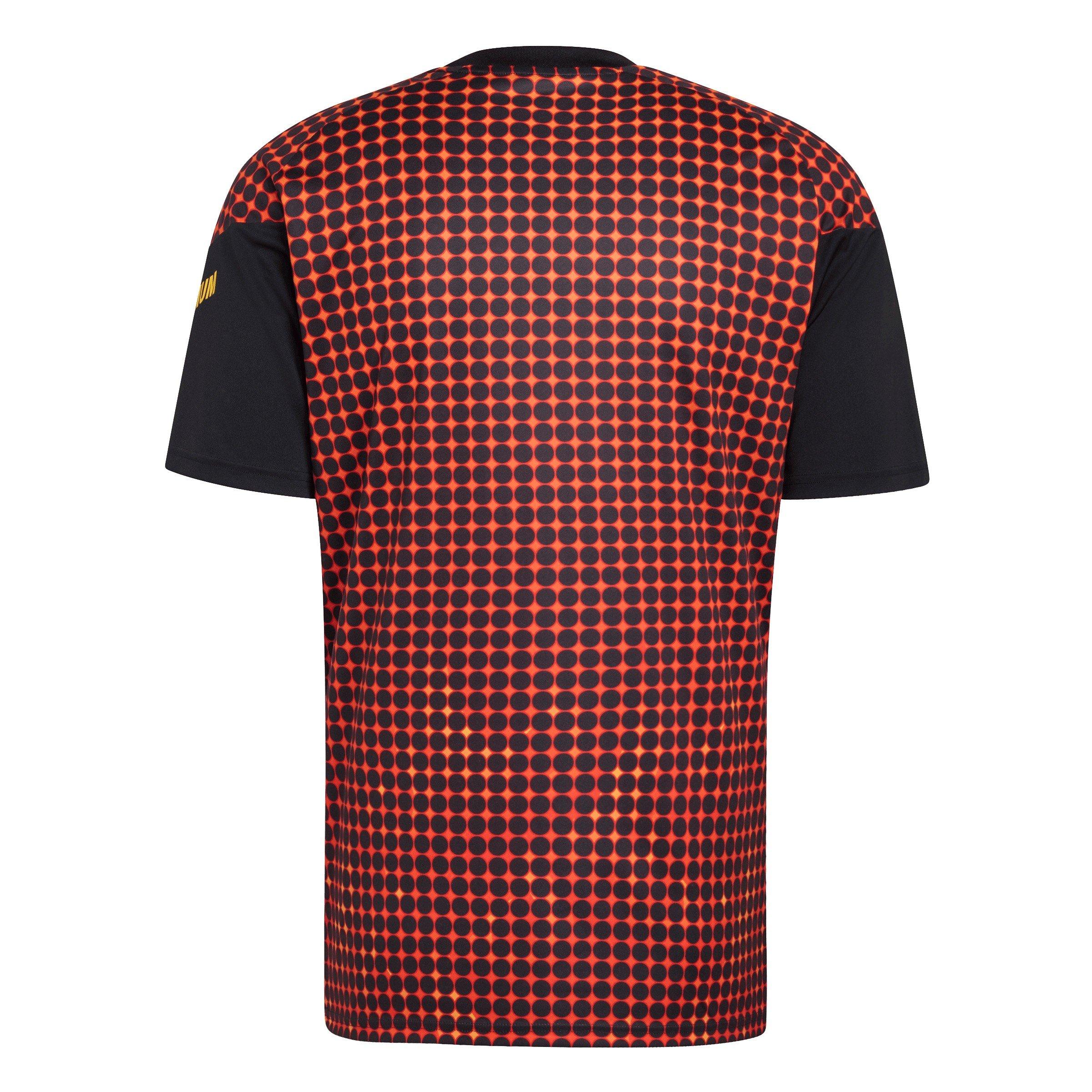 Zwart/Rood - adidas - Mens Belgium 2026 Pre-Match Short-Sleeve T-Shirt - 2
