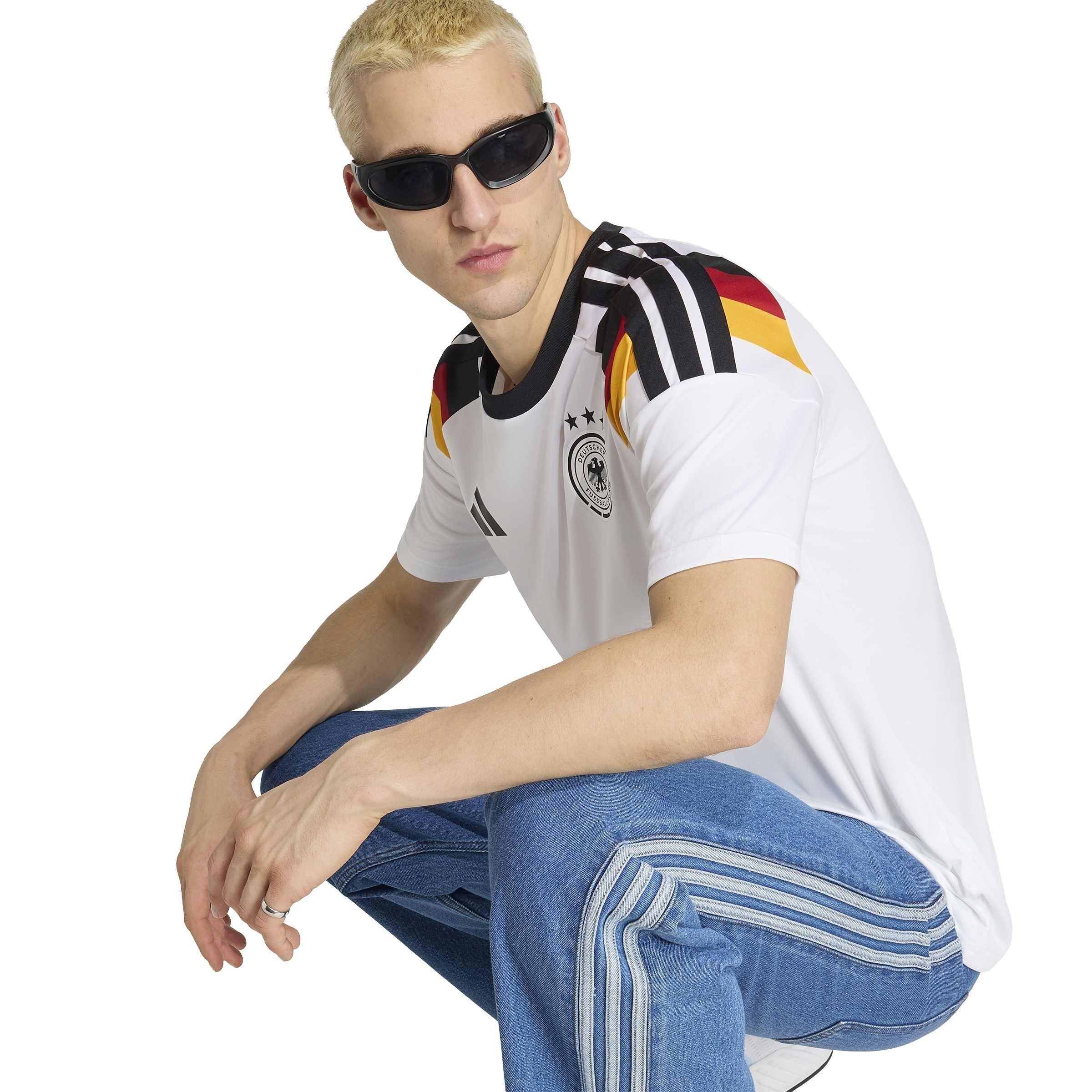Weiß/Schwarz - adidas - Germany Fan Jersey Adults - 6