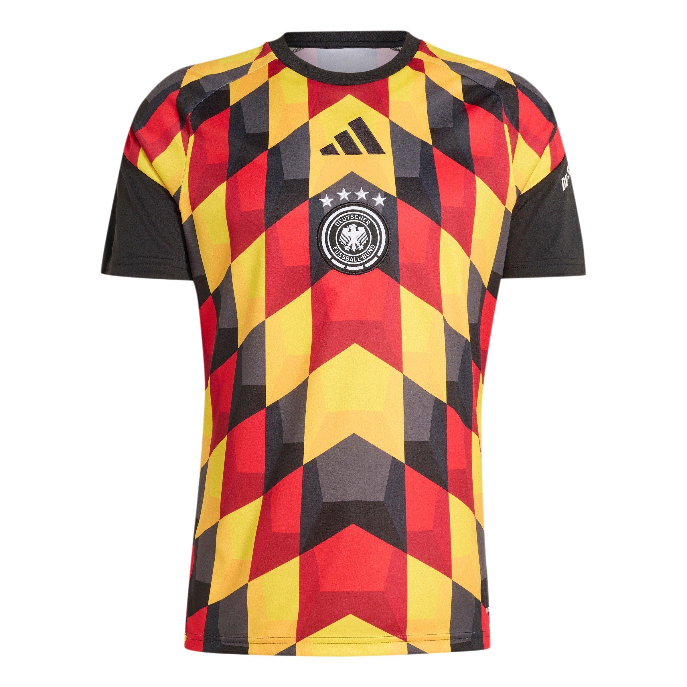Noir/Jaune - adidas - Mens Germany 2026 Pre-Match Short Sleeve T-Shirt - 1