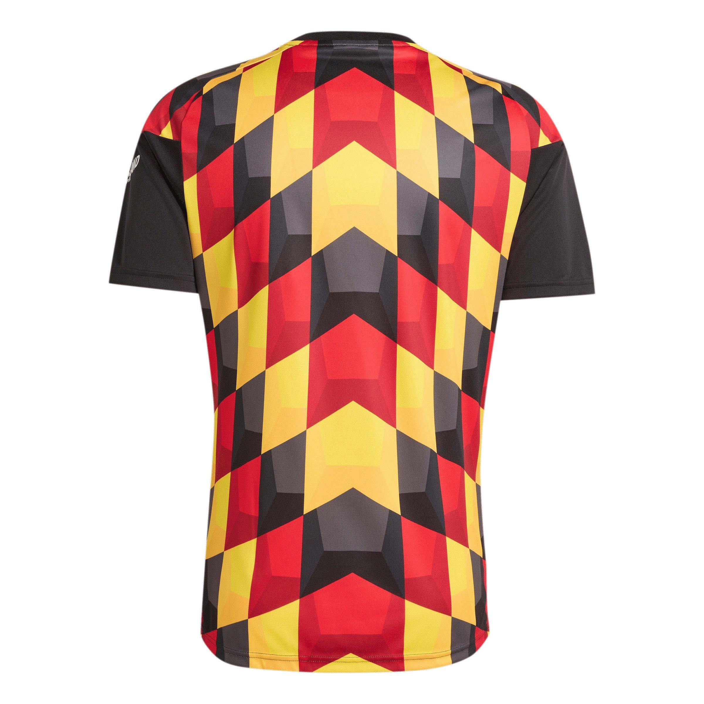 Noir/Jaune - adidas - Mens Germany 2026 Pre-Match Short Sleeve T-Shirt - 2