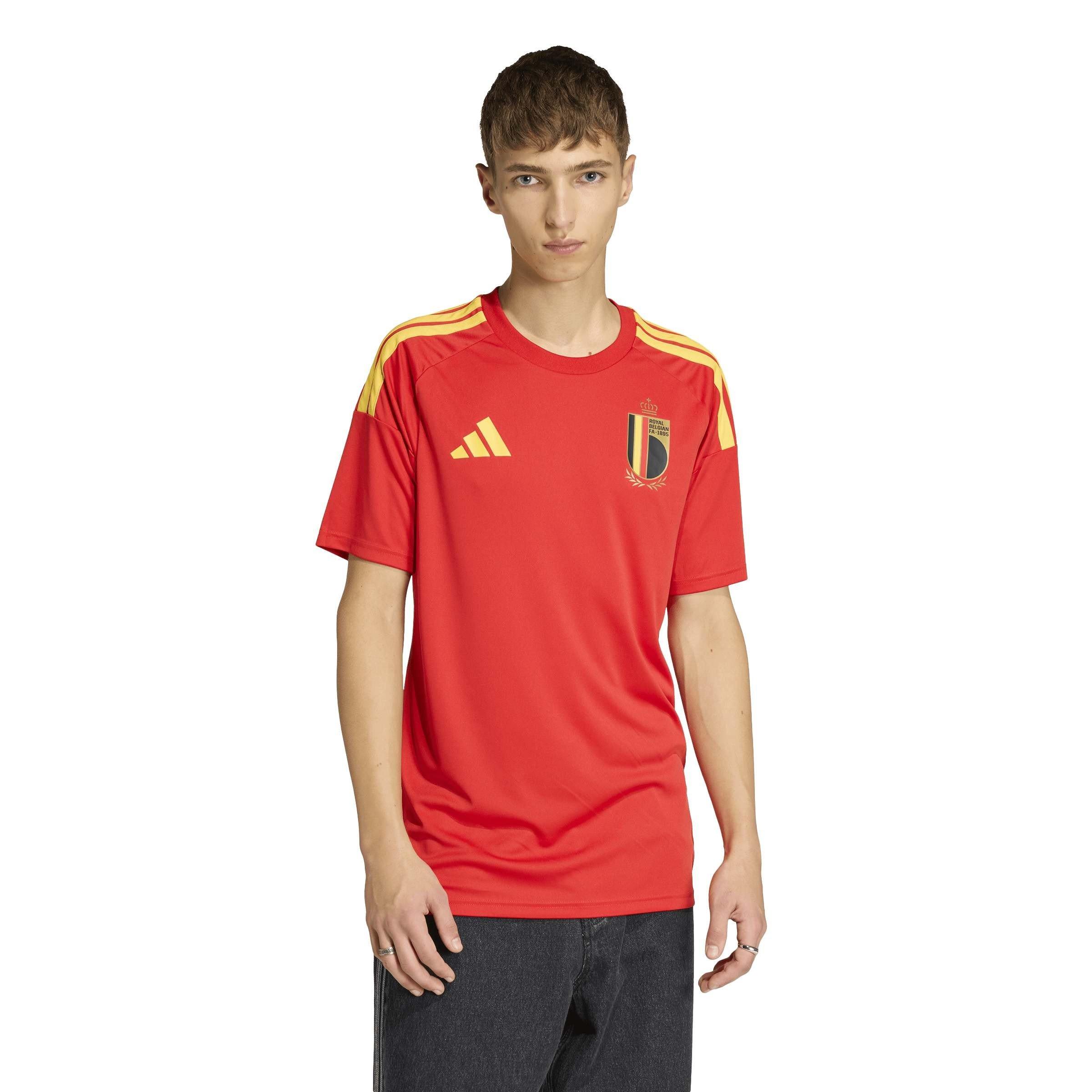 Rød/Guld - adidas - Belgium Fan Jersey World Cup ™ 2026 Adults - 3