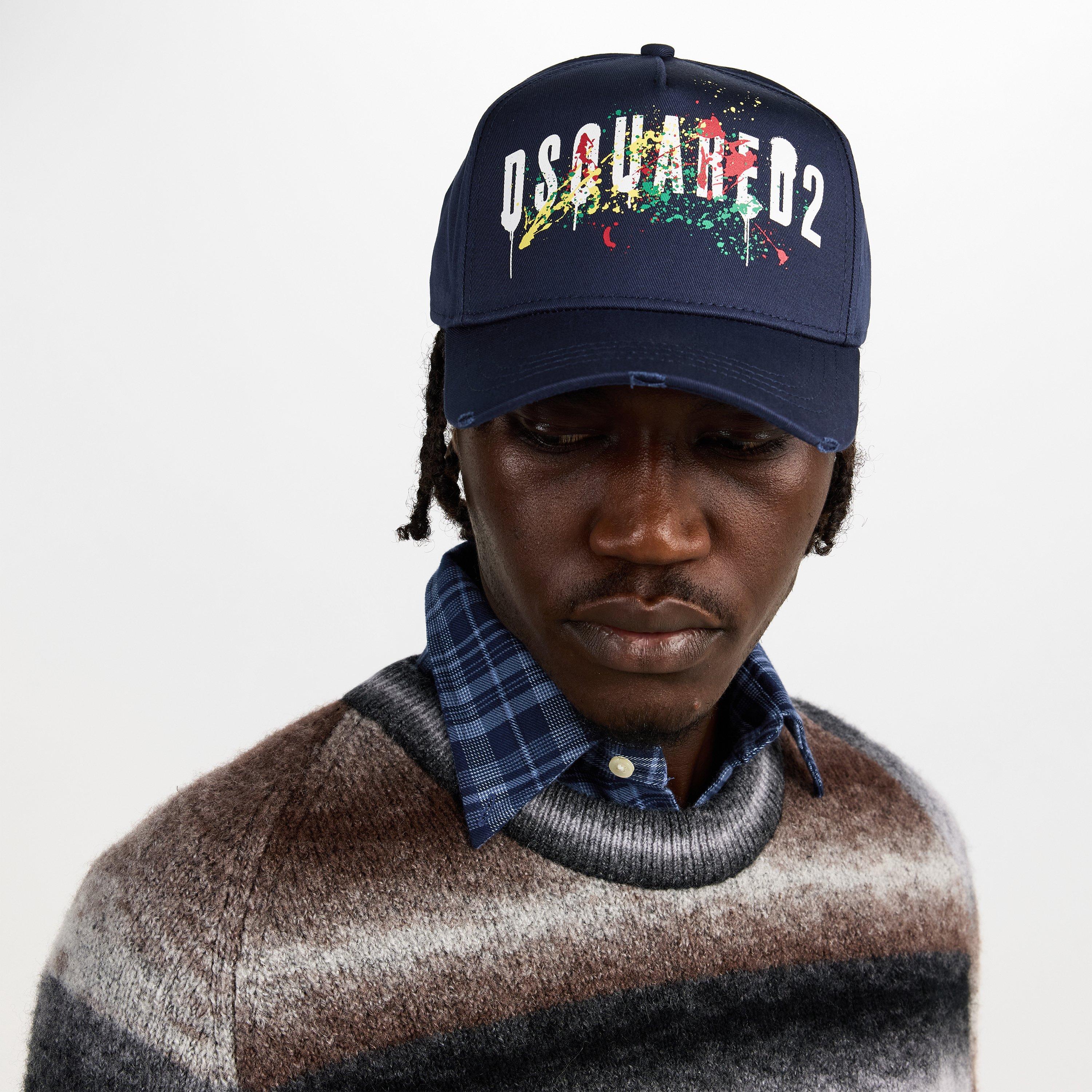 Navy - DSquared2 - Men's Splat Baseball Cap - 3