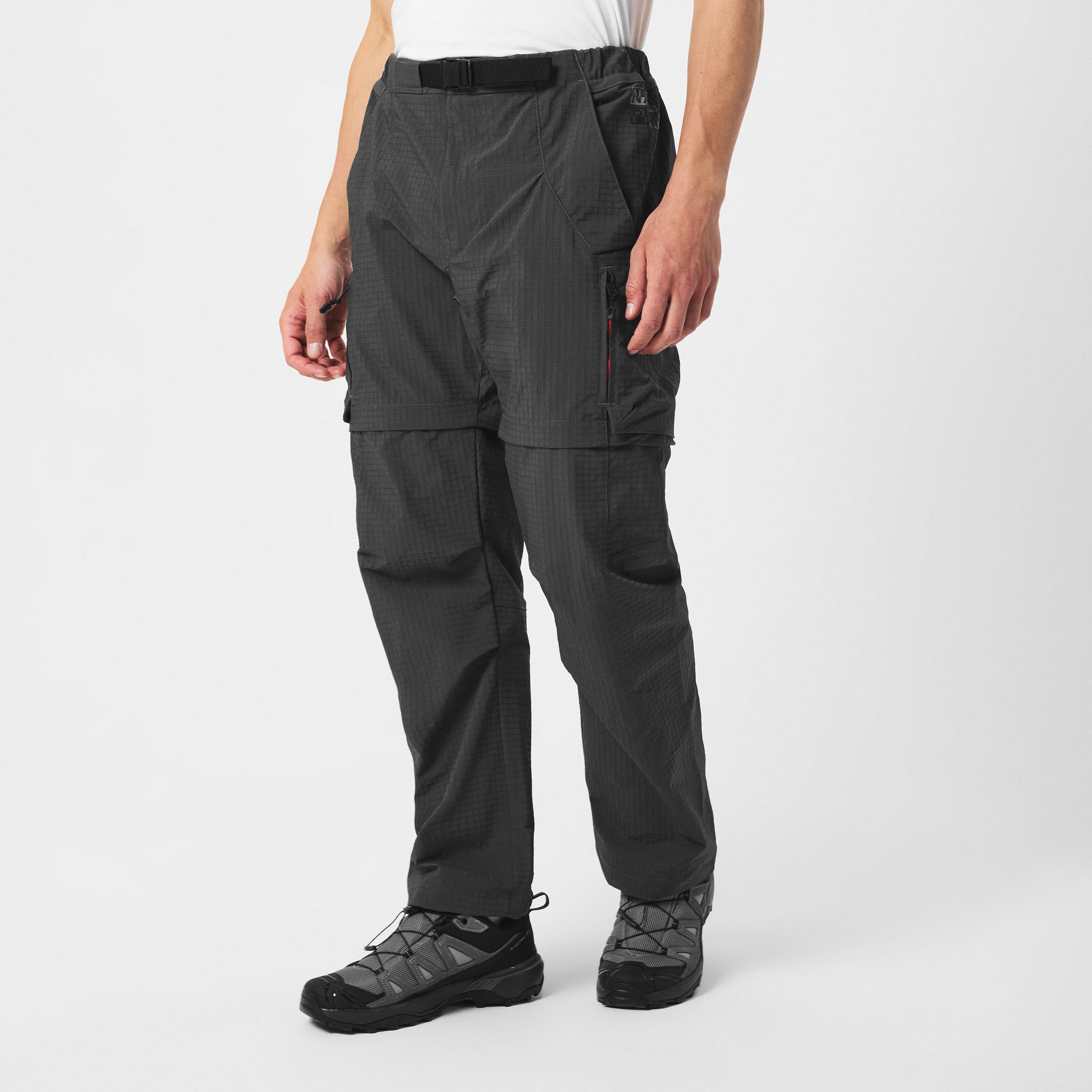 Dark Grey - Napapijri - Men's Tusco Dark Grey Solid Tapered Trousers - 3