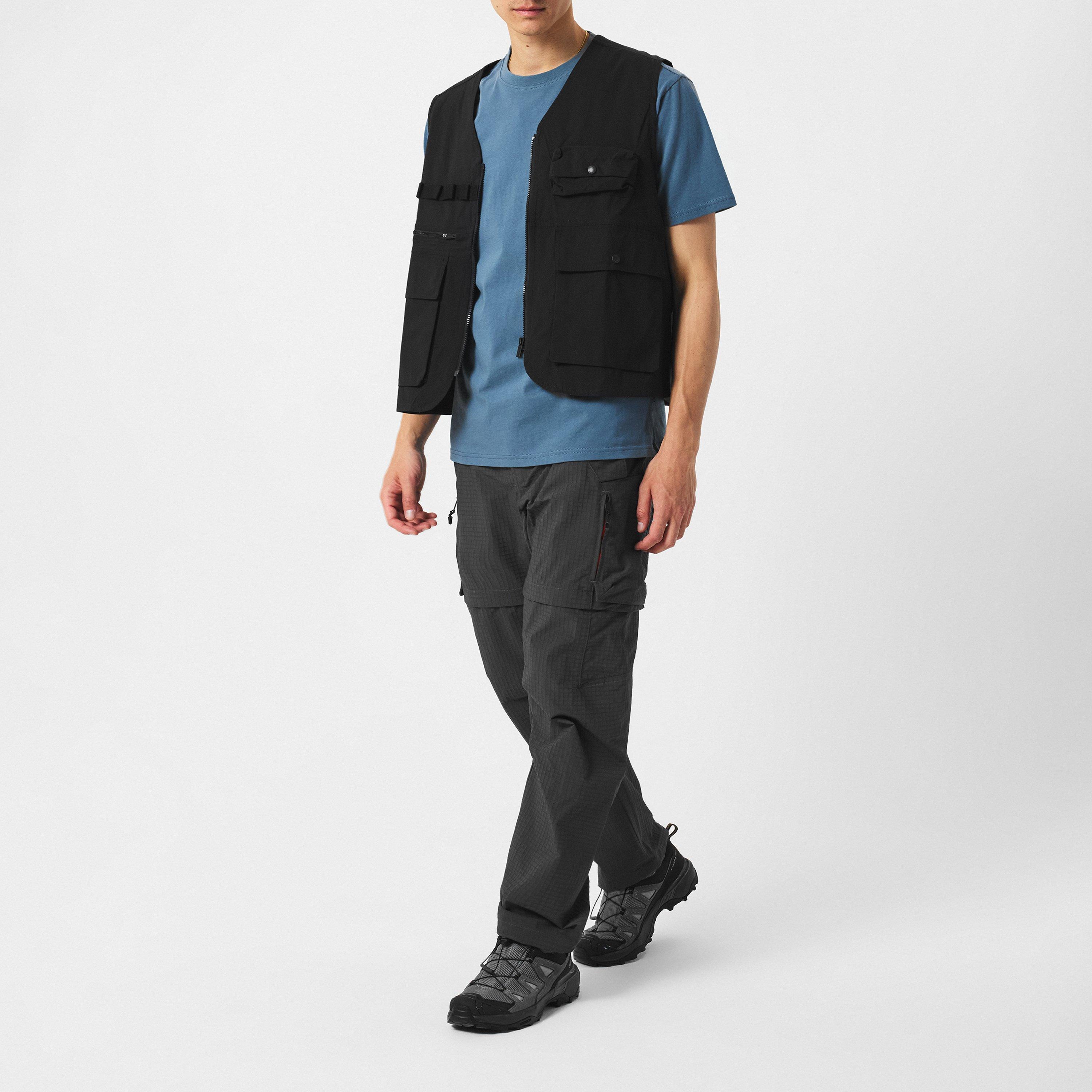 Dark Grey - Napapijri - Men's Tusco Dark Grey Solid Tapered Trousers - 6