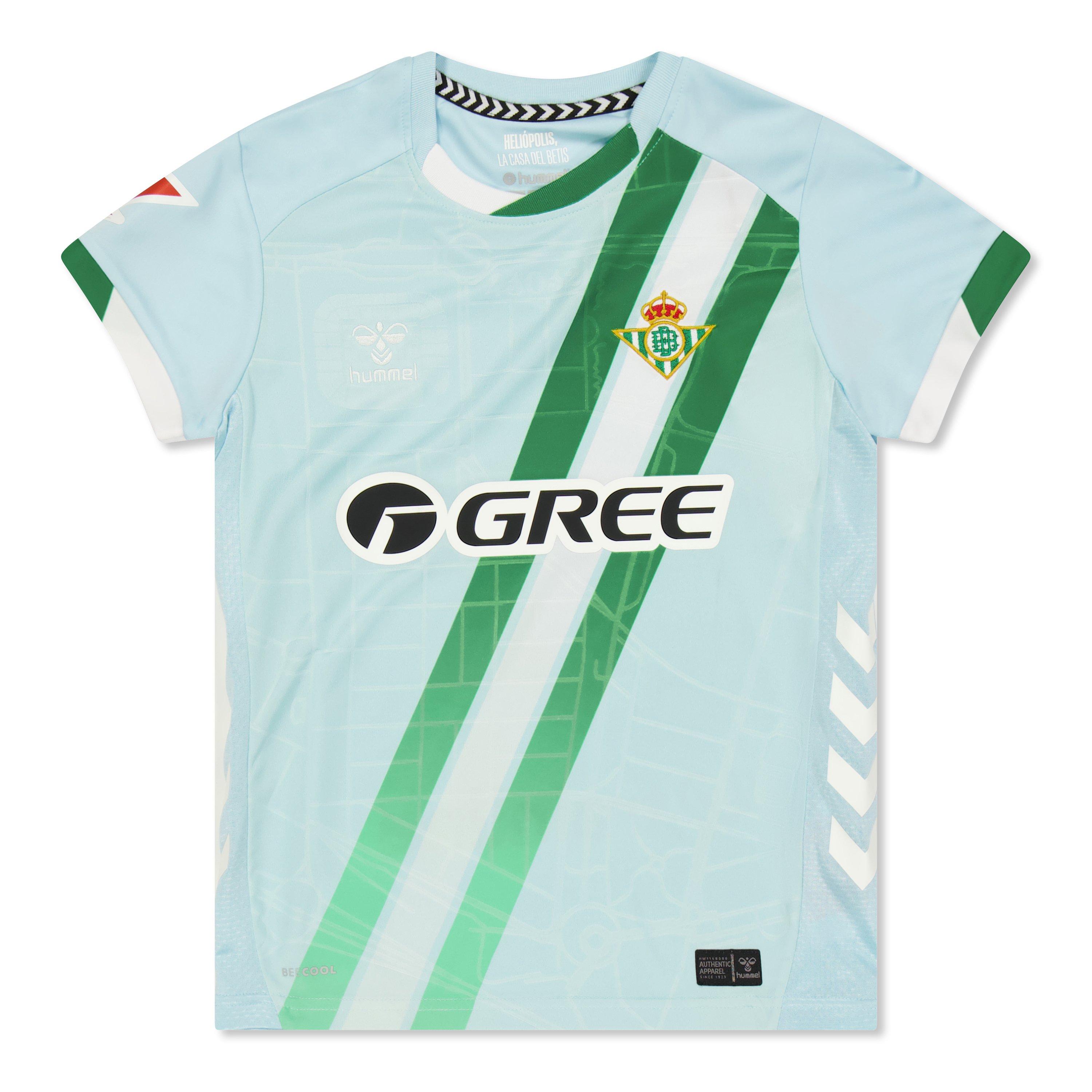Hummel Boys Real Betis Away Shirt 2025 2026 Juniors - Blue - 7-8 (S)