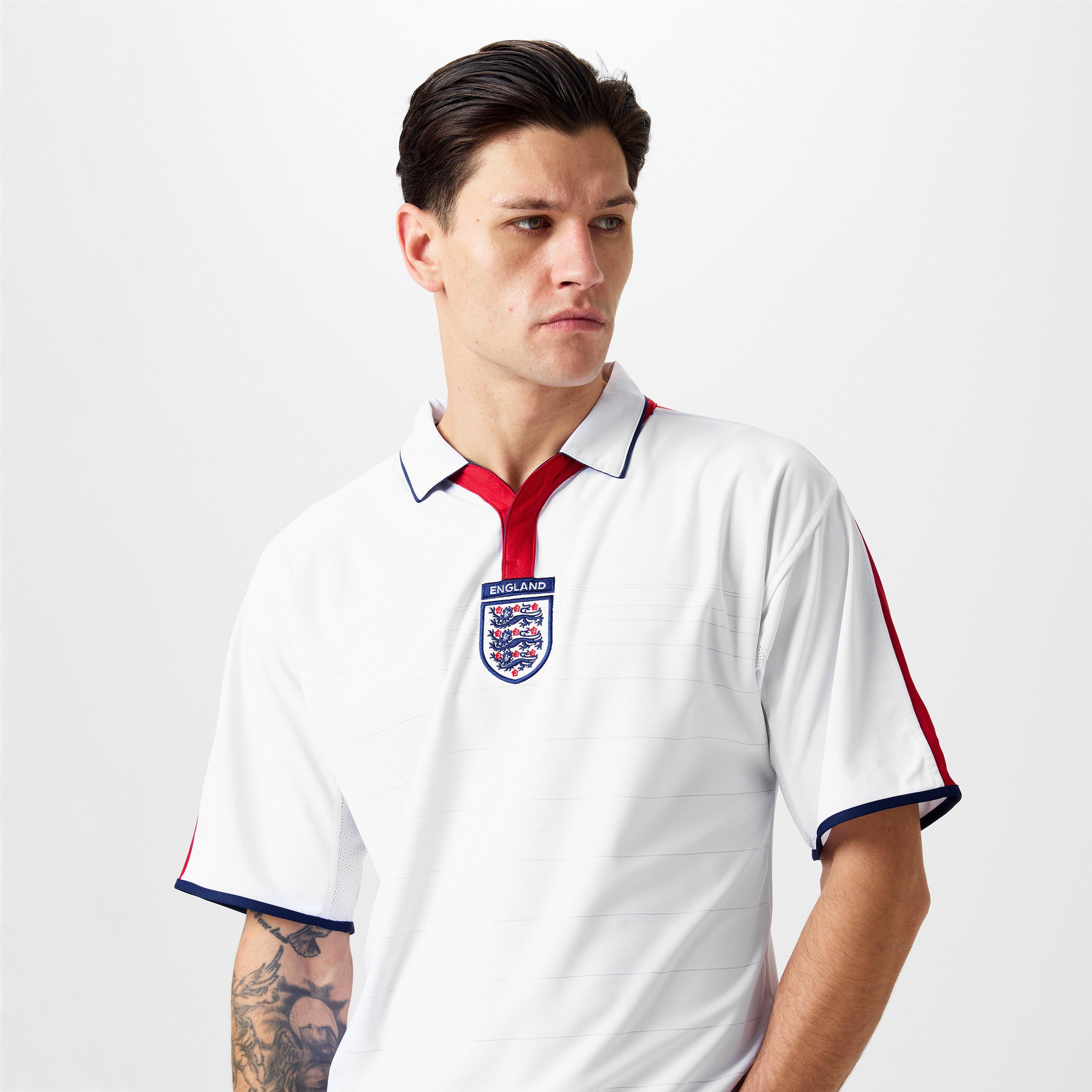 White - Score Draw - England Home Shirt 2004 Adults - 5