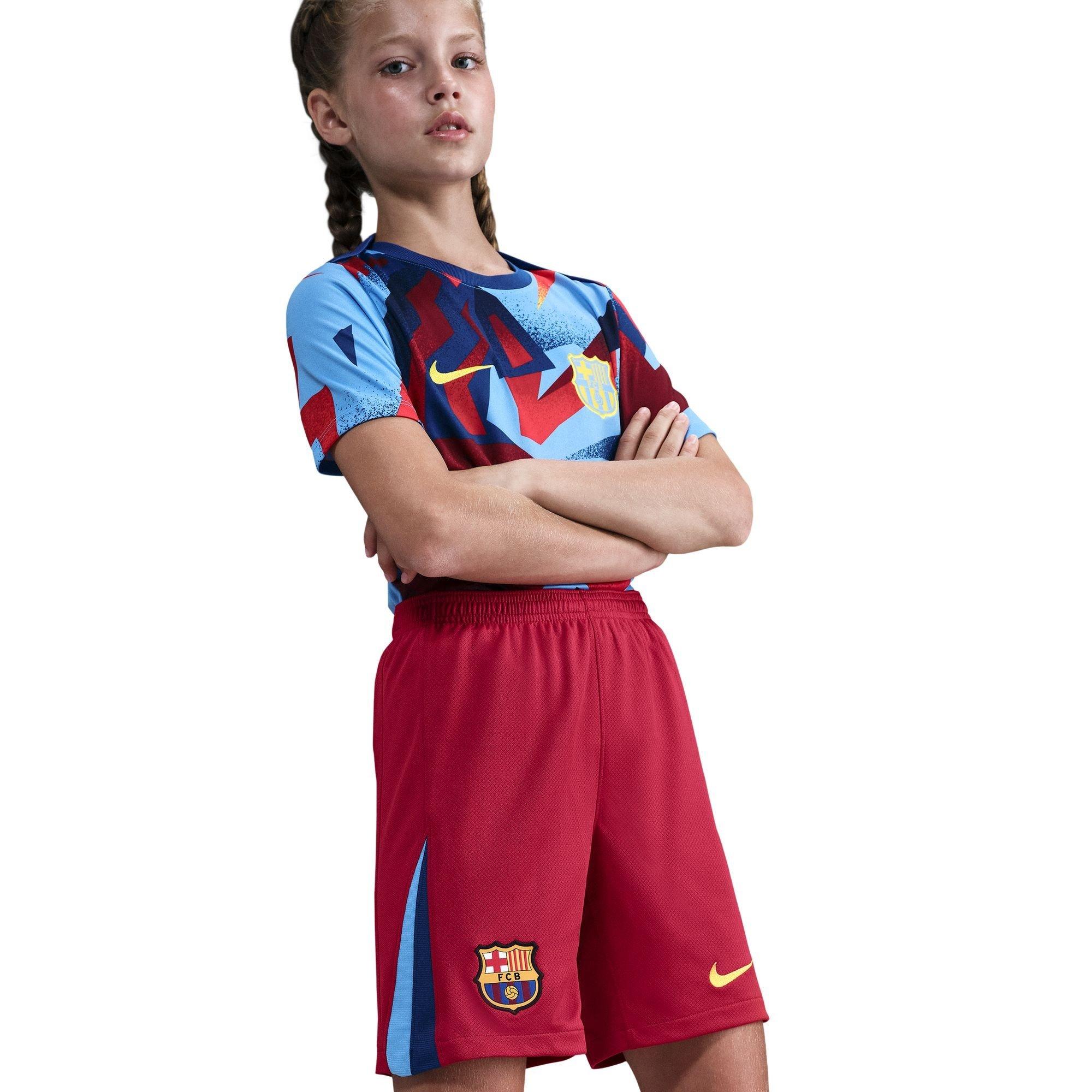 Red/Blue - Nike - Barcelona Fourth Shorts 25/26 Juniors - 1