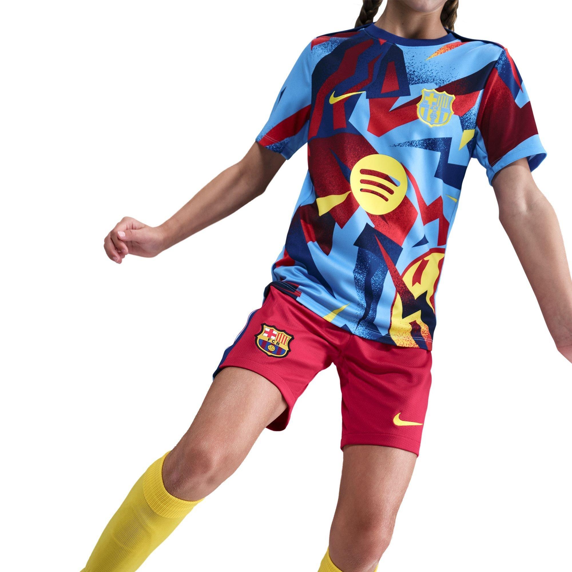Red/Blue - Nike - Barcelona Fourth Shorts 25/26 Juniors - 3