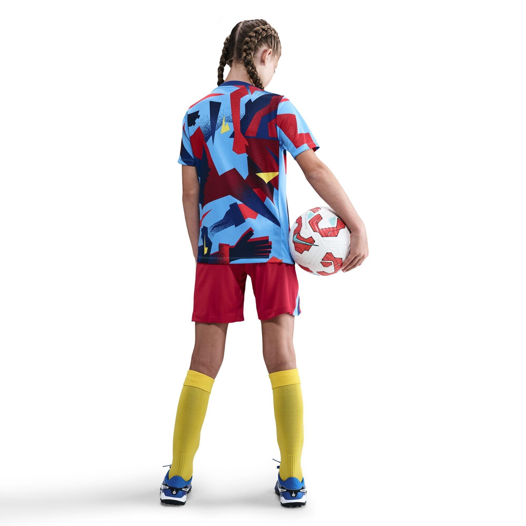 Red/Blue - Nike - Barcelona Fourth Shorts 25/26 Juniors - 4