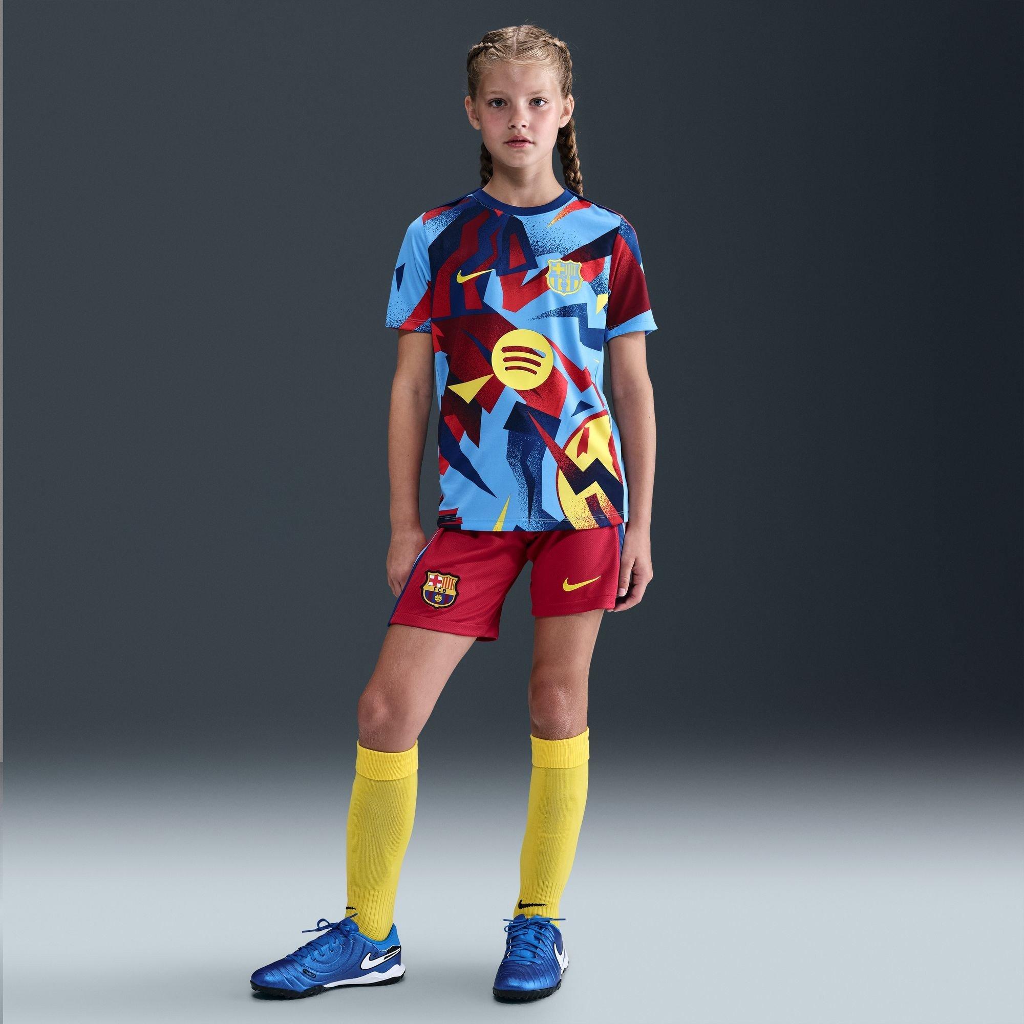 Red/Blue - Nike - Barcelona Fourth Shorts 25/26 Juniors - 5
