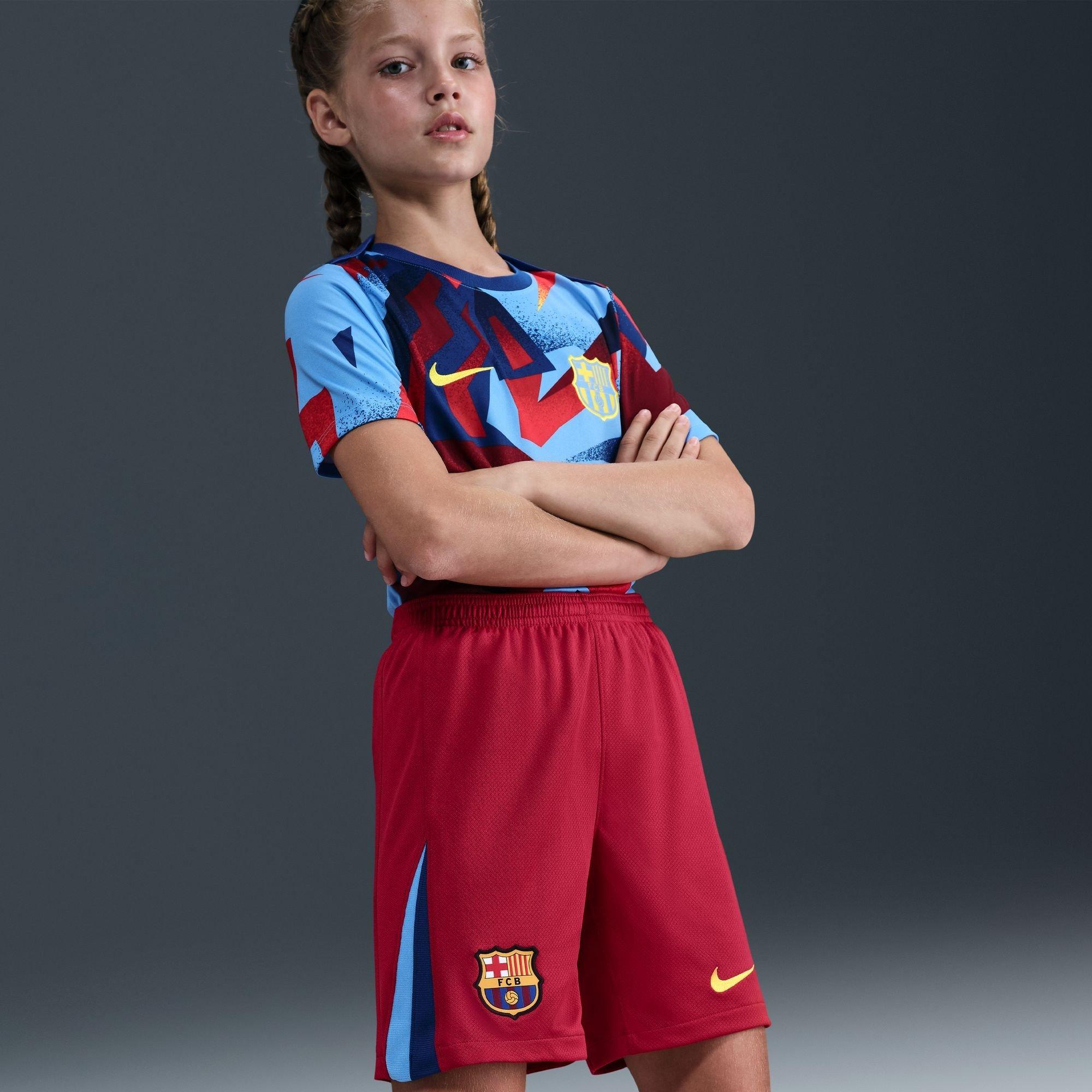 Red/Blue - Nike - Barcelona Fourth Shorts 25/26 Juniors - 6