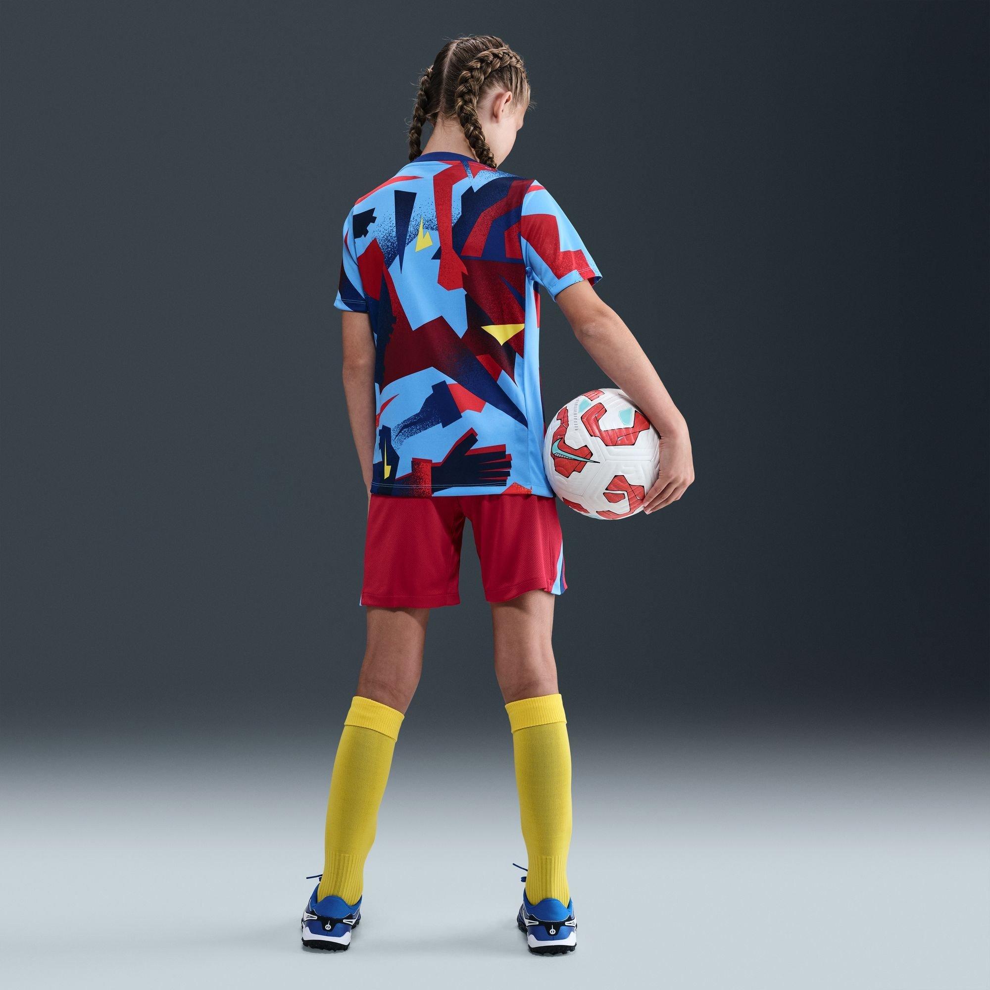 Red/Blue - Nike - Barcelona Fourth Shorts 25/26 Juniors - 8