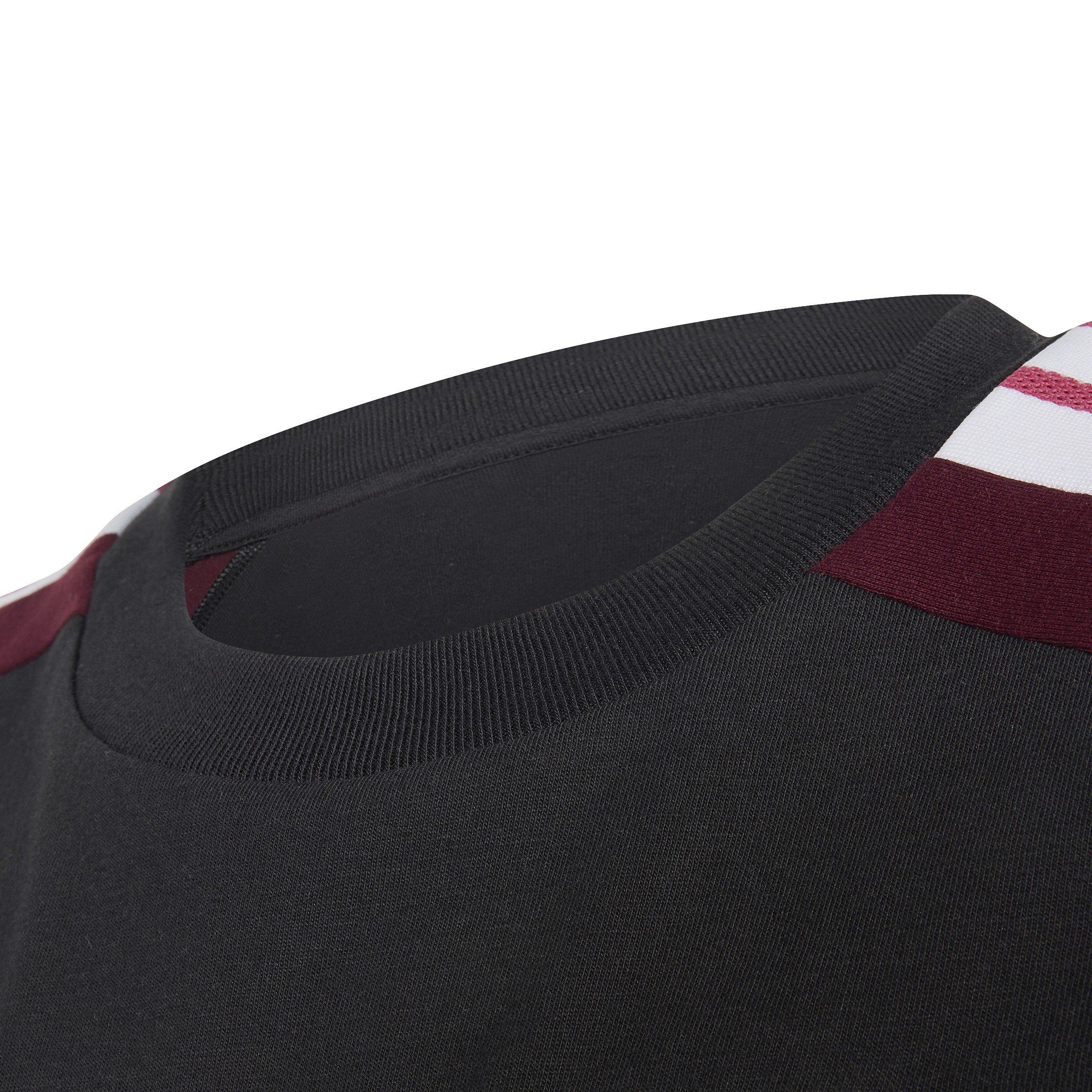 Sort/Maroon - adidas - Kids' Cotton Short Sleeve Performance T-Shirt - 3