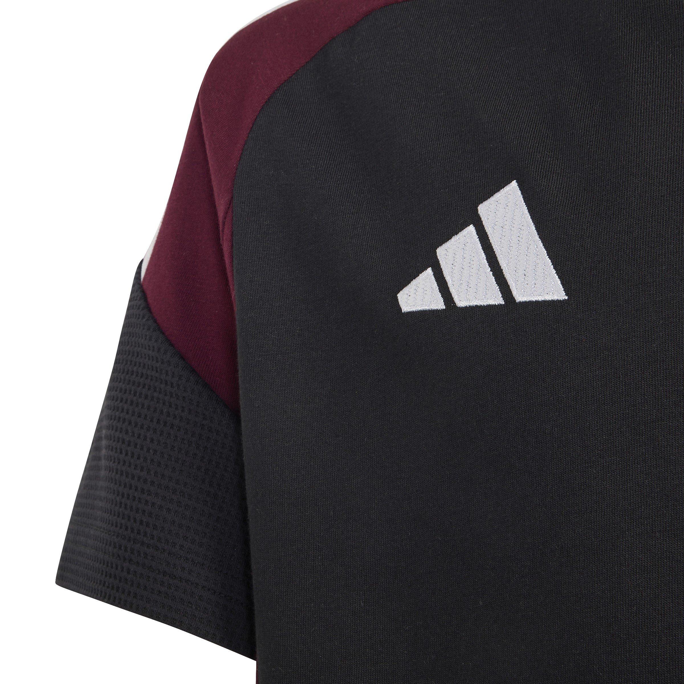 Sort/Maroon - adidas - Kids' Cotton Short Sleeve Performance T-Shirt - 5