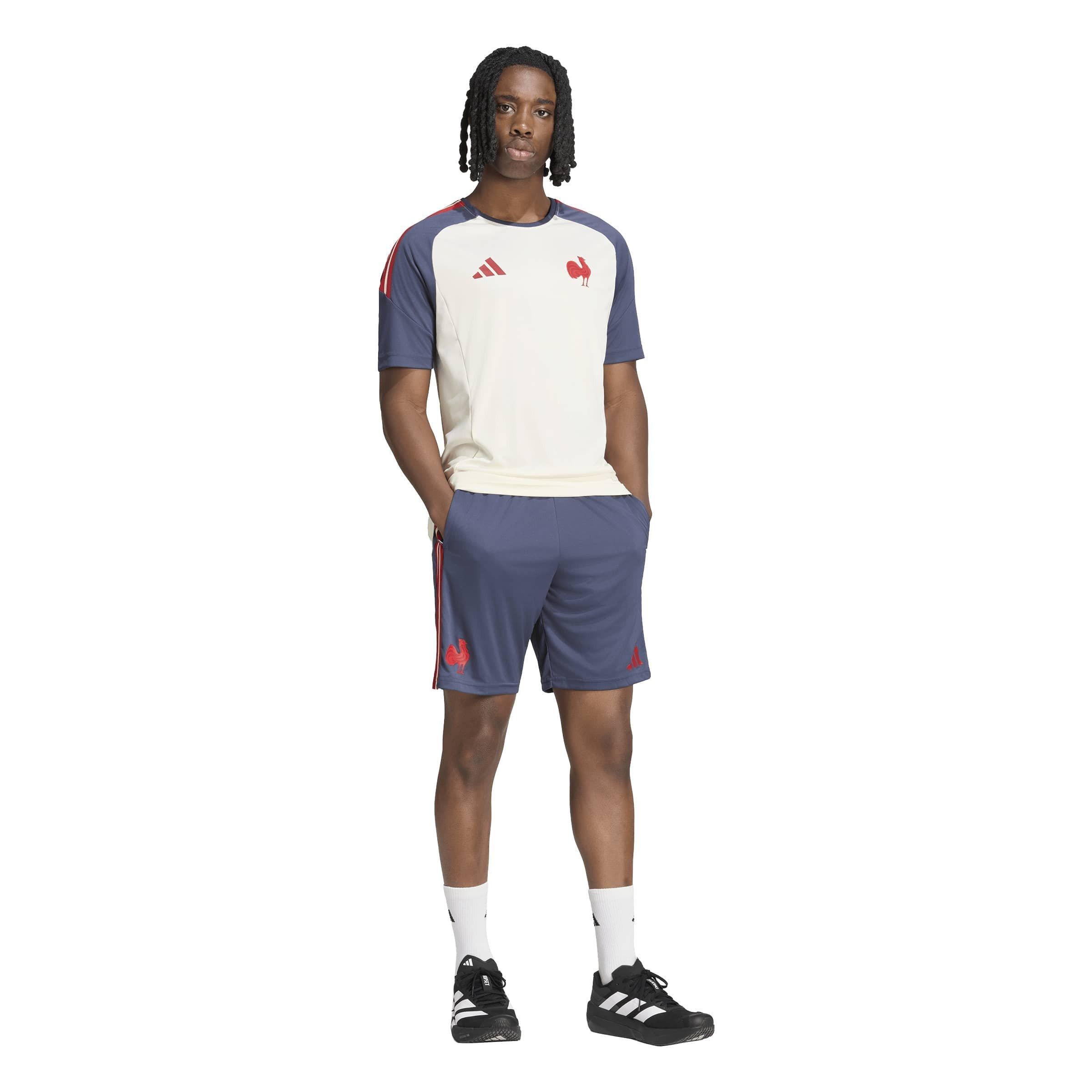 Navy - adidas - Men's France Rugby Gym Shorts - 6