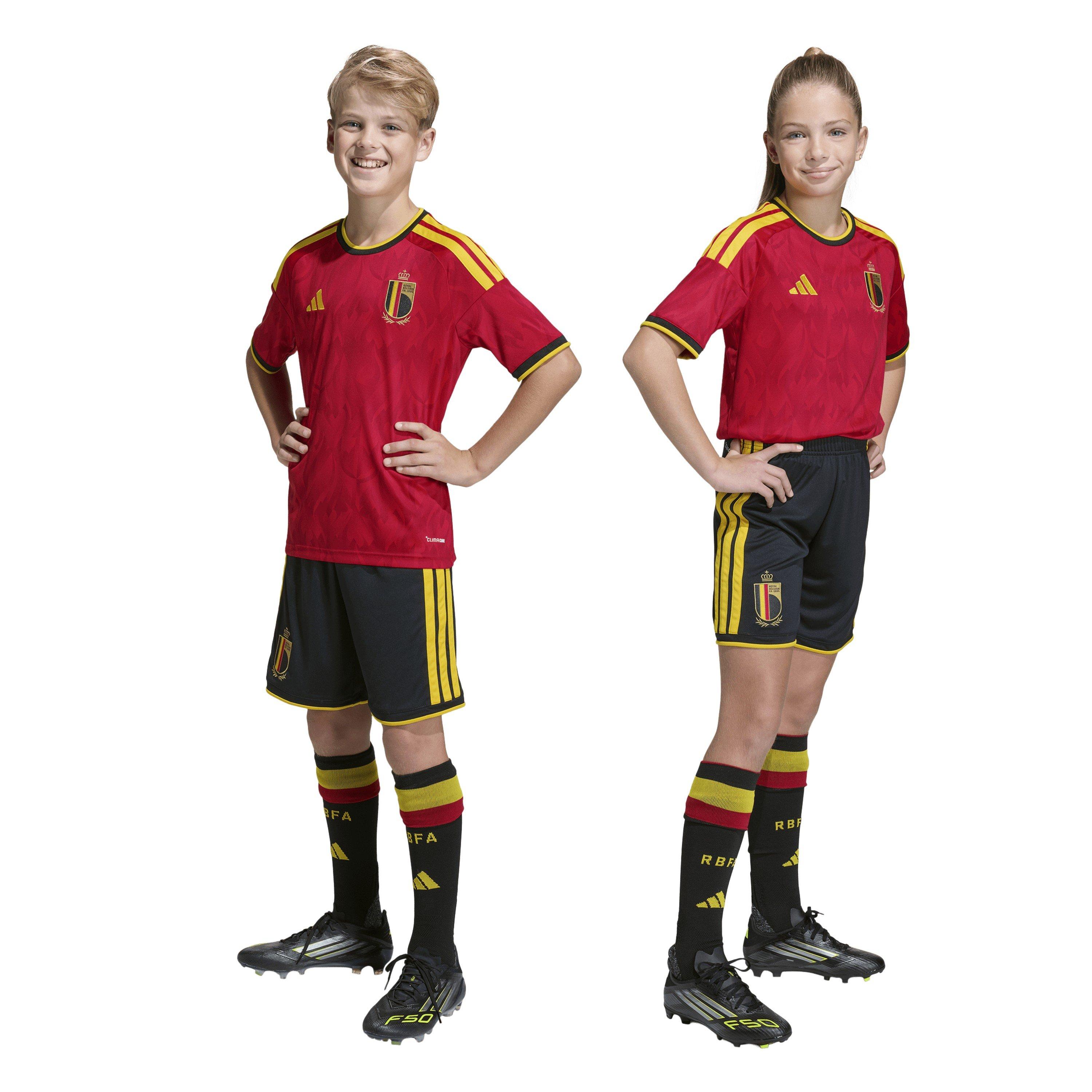 Black/Gold - adidas - Belgium Home Shorts World Cup 2026 Juniors - 2