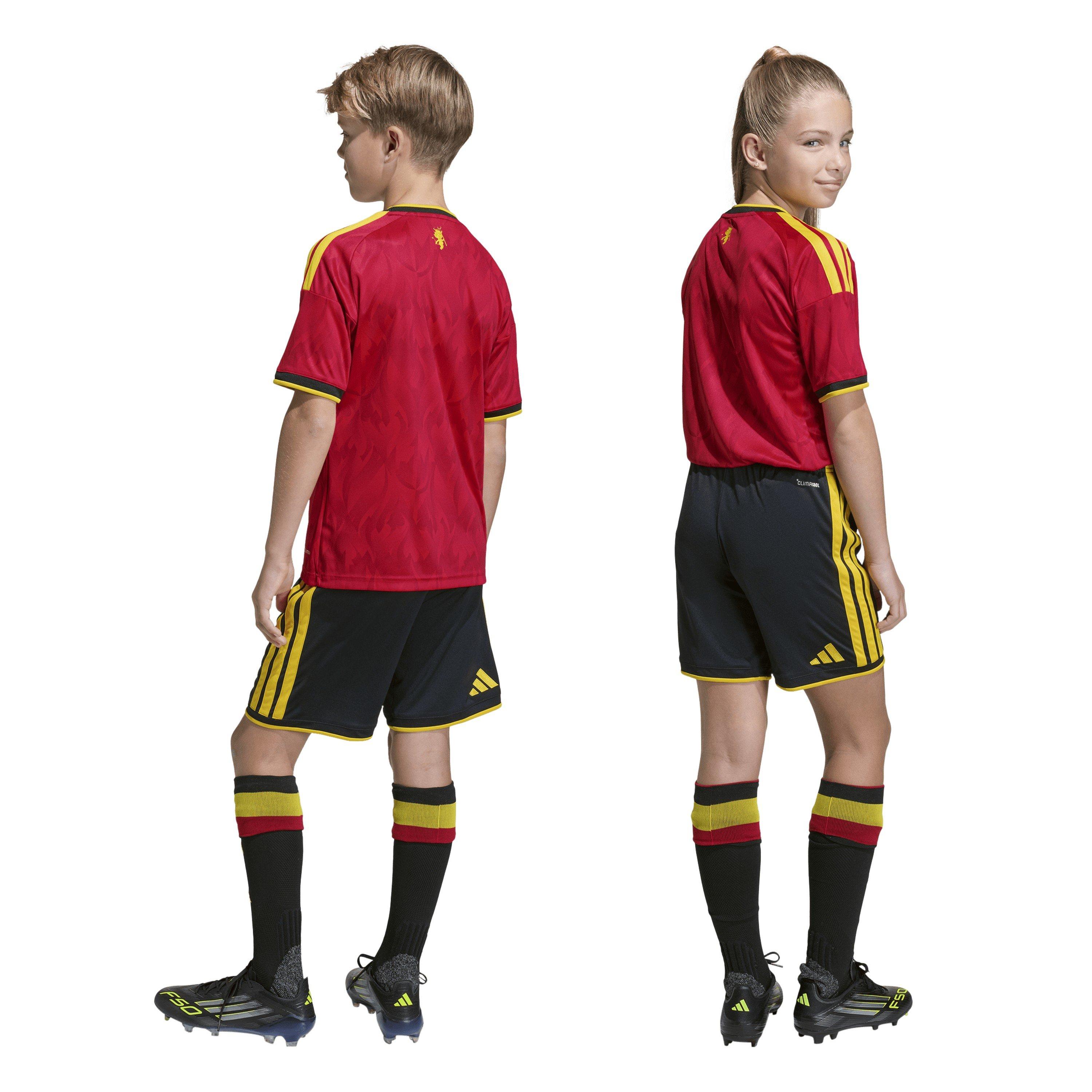 Black/Gold - adidas - Belgium Home Shorts World Cup 2026 Juniors - 3