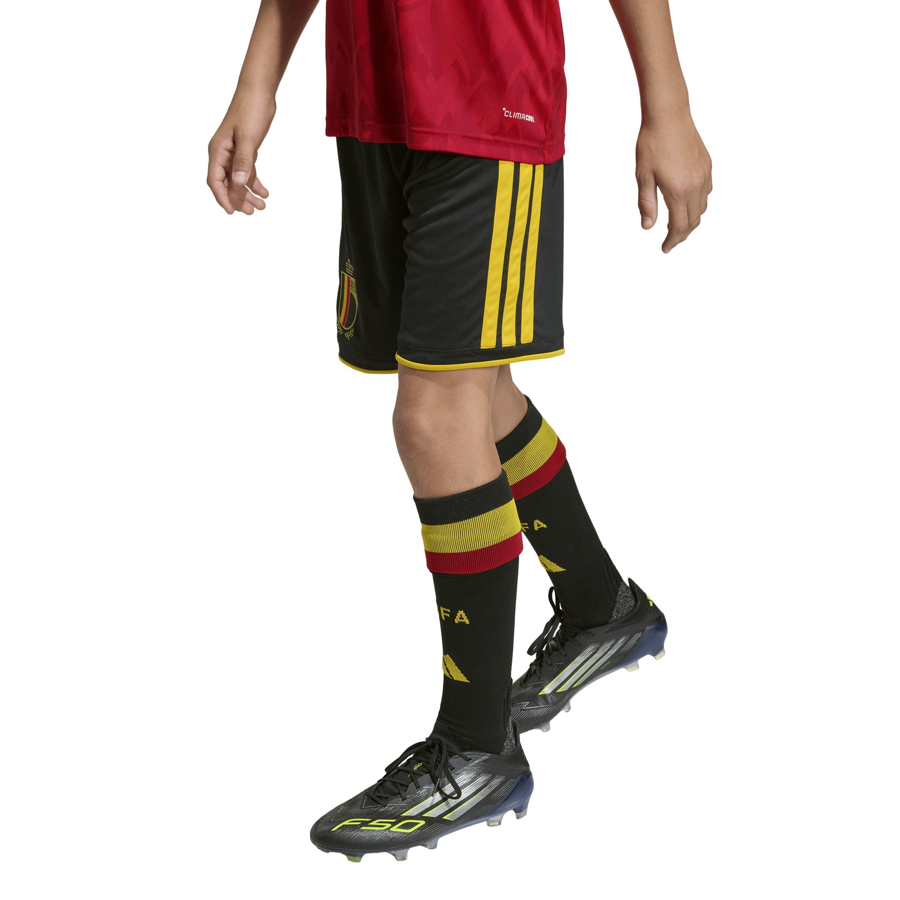 Black/Gold - adidas - Belgium Home Shorts World Cup 2026 Juniors - 4