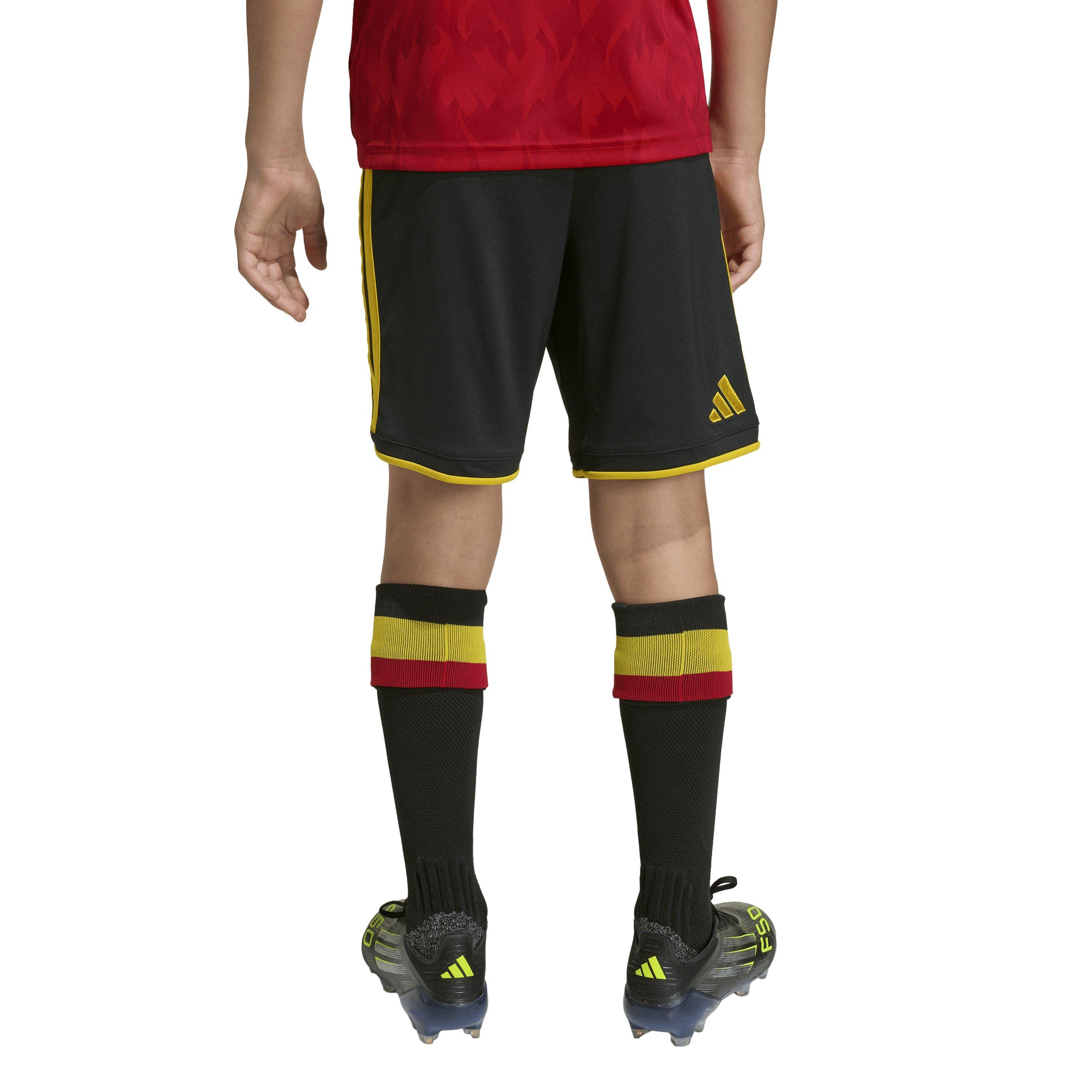 Black/Gold - adidas - Belgium Home Shorts World Cup 2026 Juniors - 5