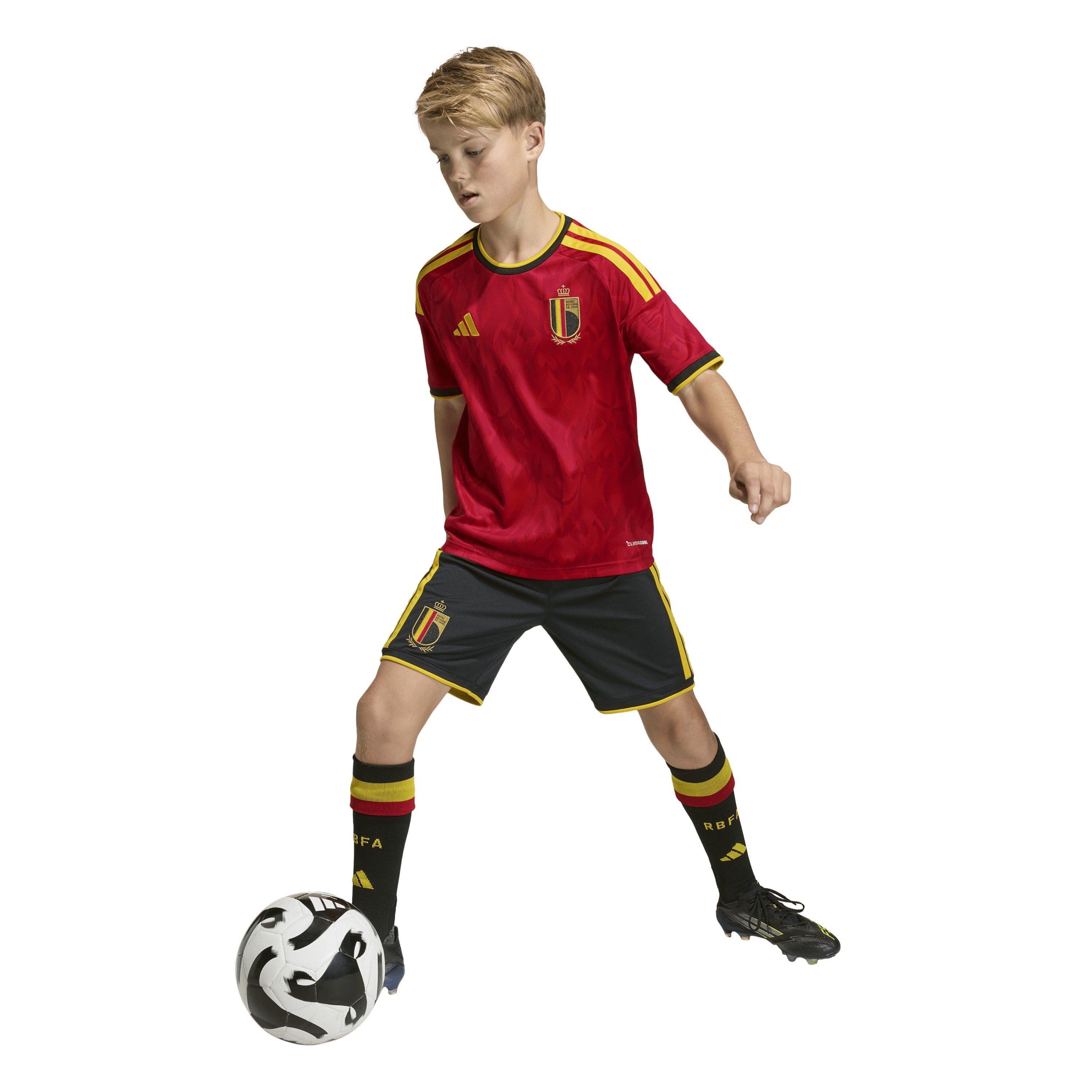 Black/Gold - adidas - Belgium Home Shorts World Cup 2026 Juniors - 7