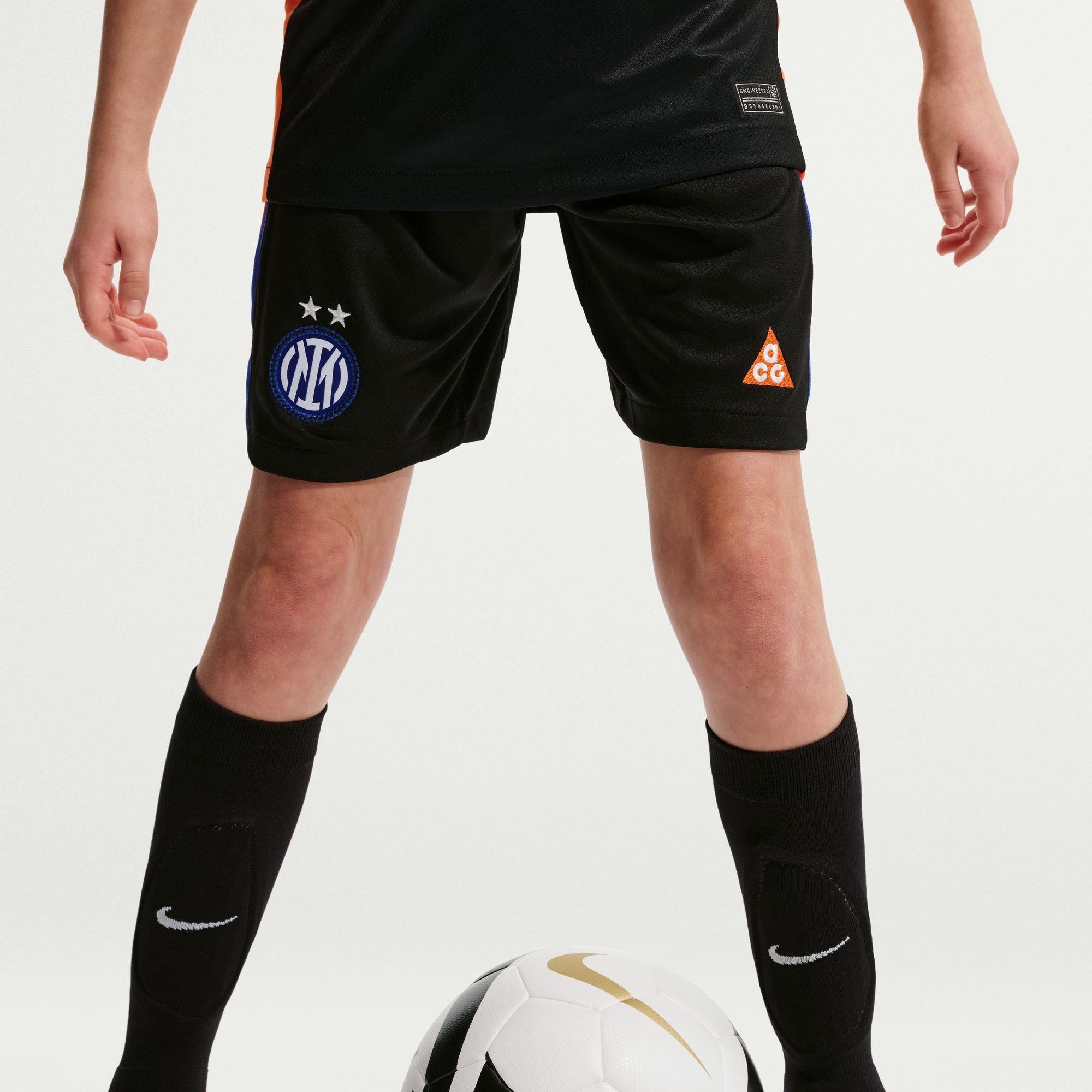 Zwart/Oranje - Nike - Nike Inter SE Short Jn62 - 3