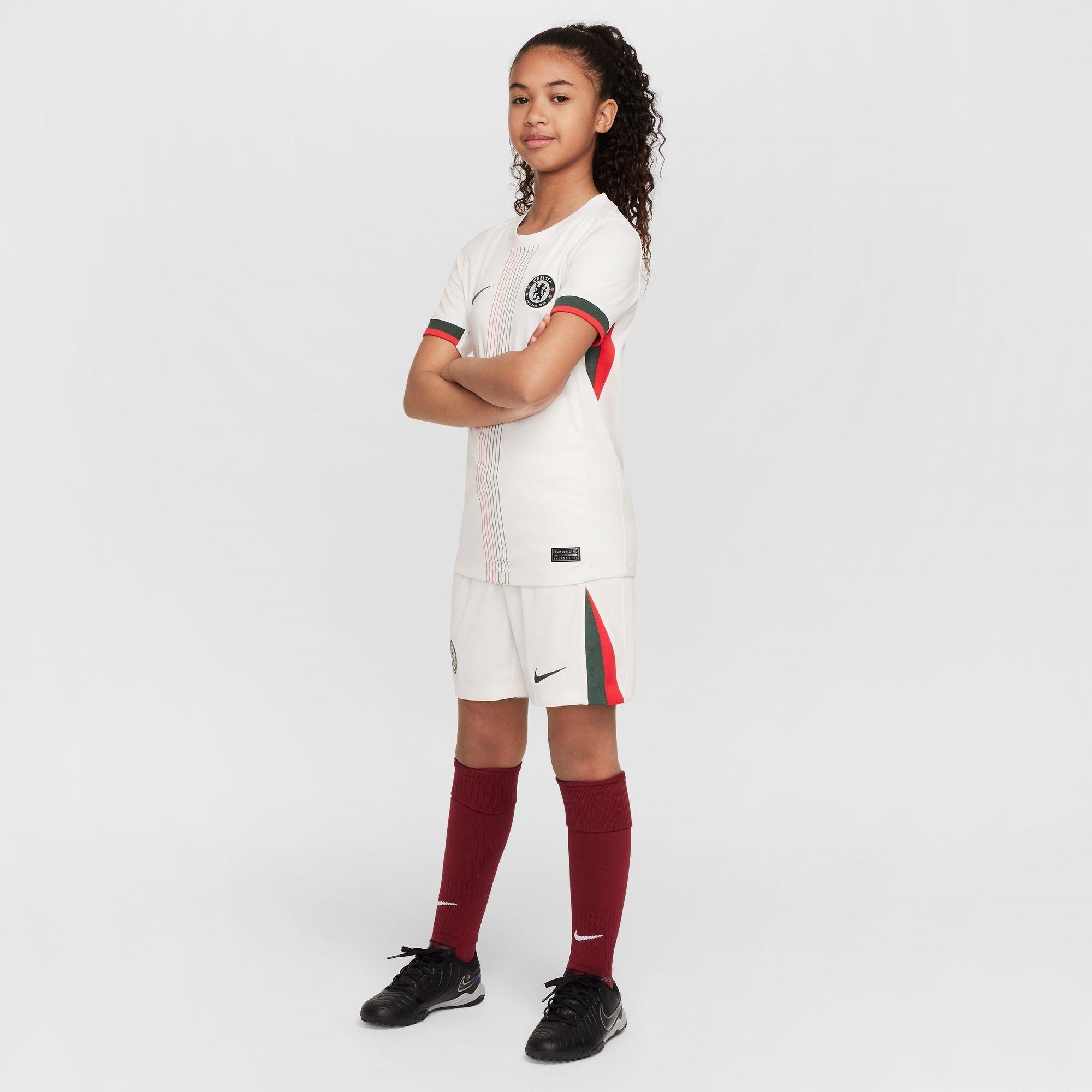 White/Red - Nike - Chelsea Away Shorts 2025 2026 Juniors - 7